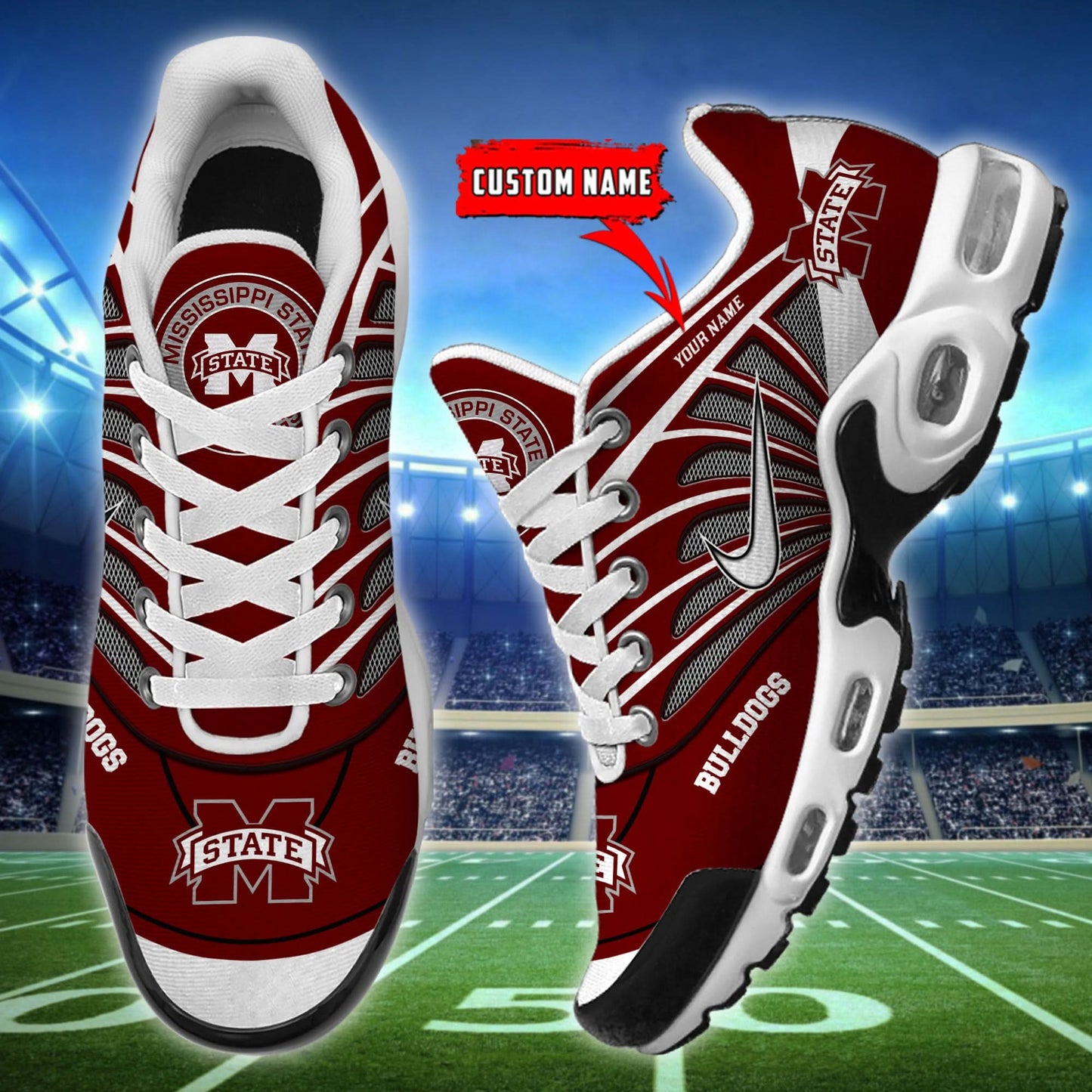Mississippi State Bulldogs NCAA Air Max Plus Shoes - Limited