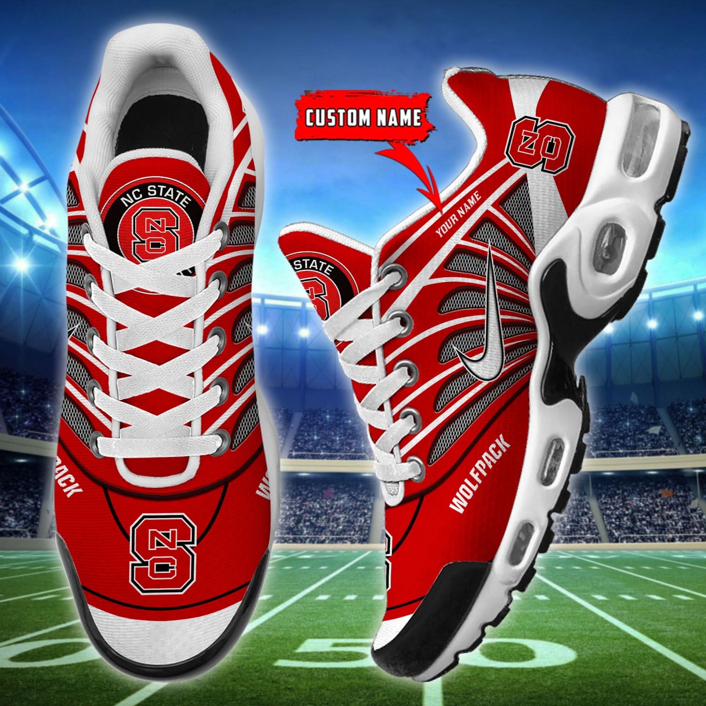 NC State Wolfpack NCAA Air Max Plus Shoes - Limited
