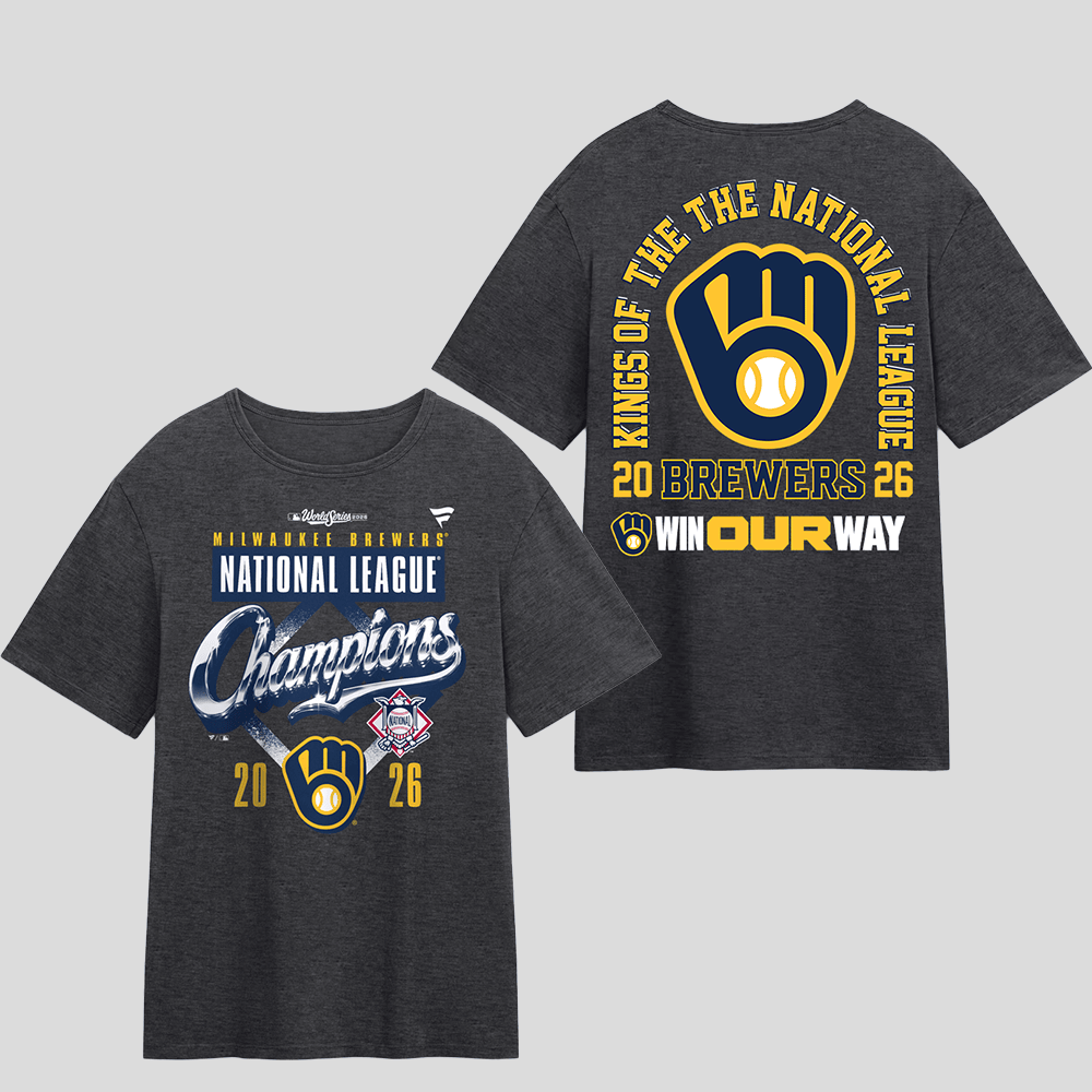MIL National League Champions Dark Heather Two Sides T-Shirt - Printed
