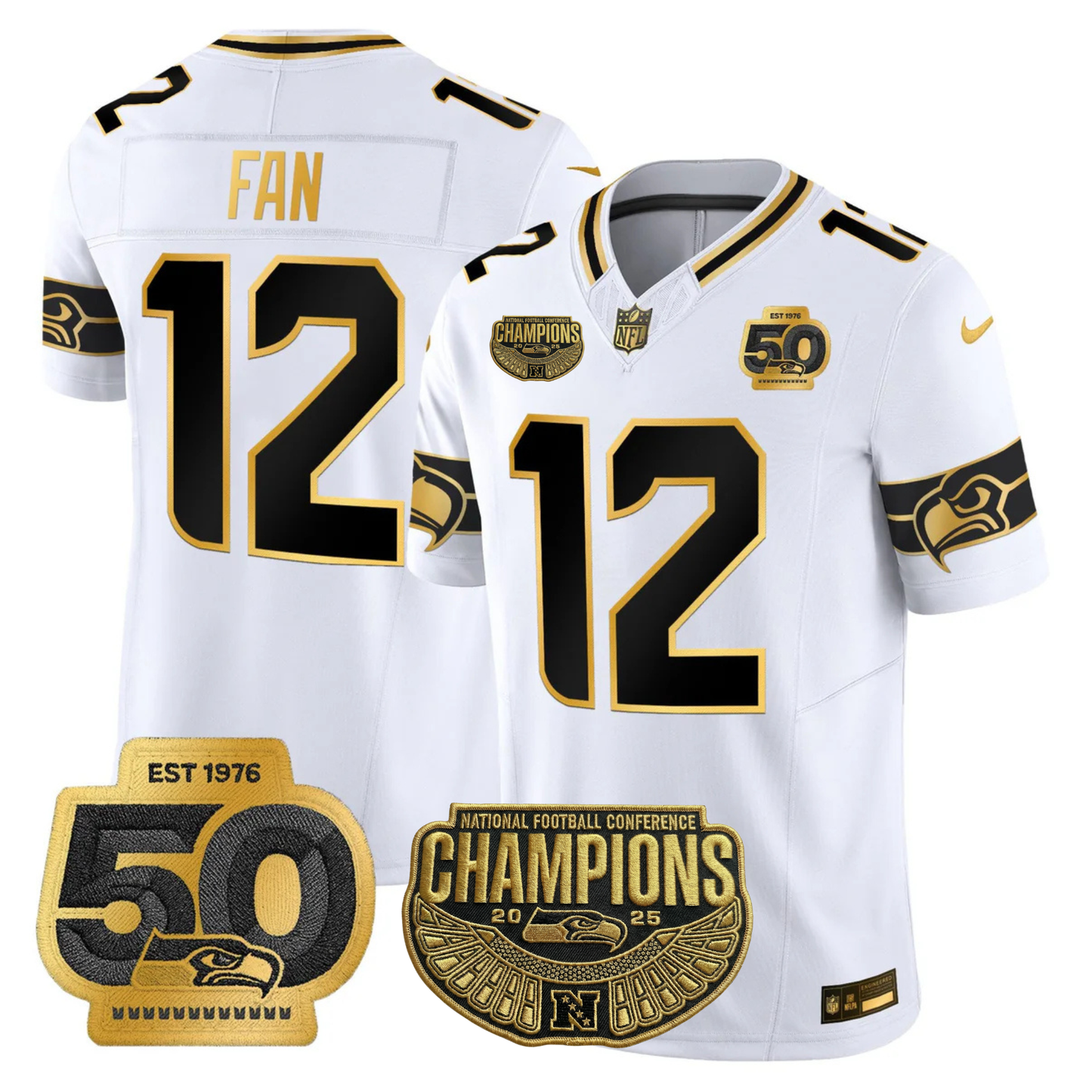 SEA 2025 Vapor Limited Jersey V3- NFC Champions Limited Patch - All Stitched