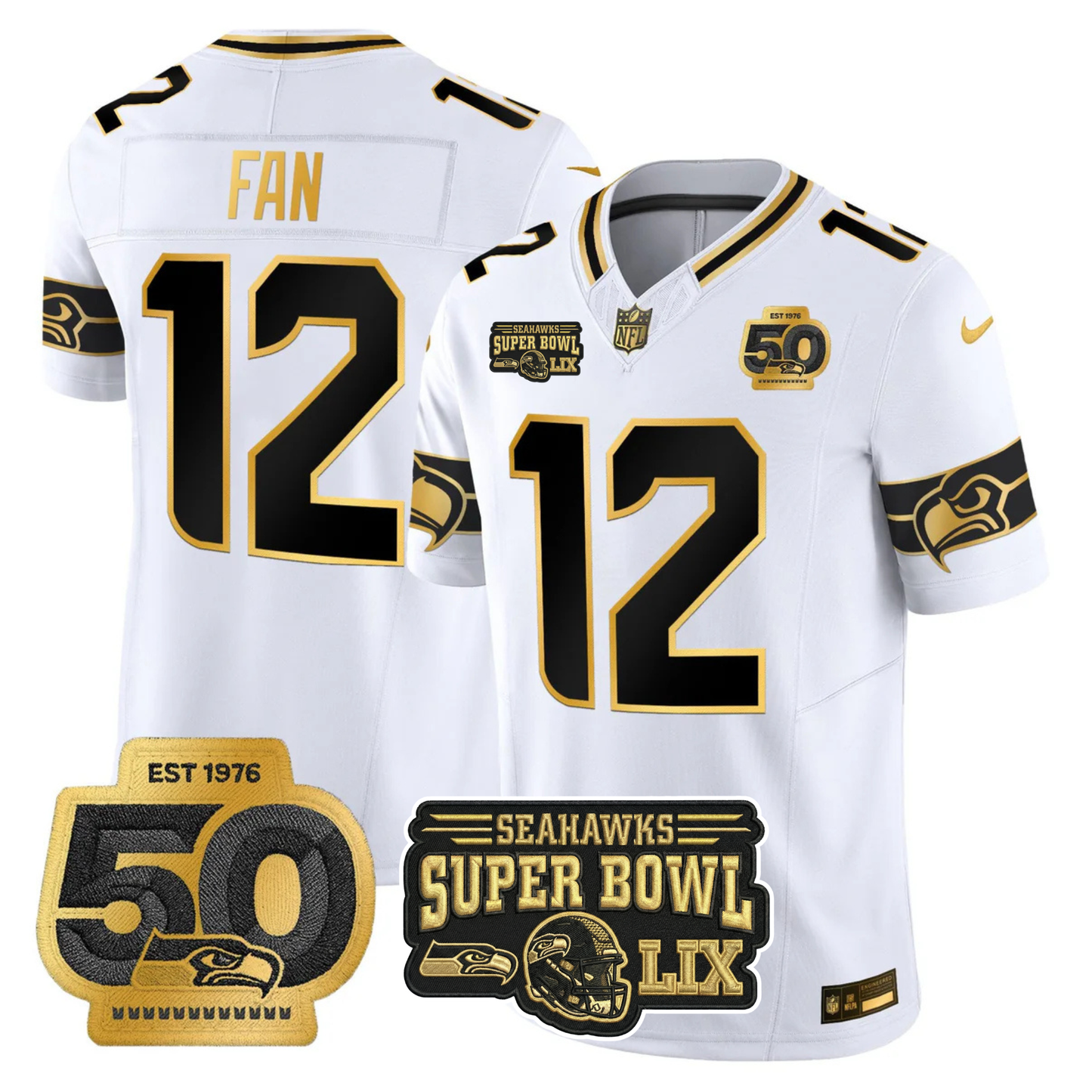 SEA 2025 Vapor Limited Jersey V5- NFC Champions Limited Patch - All Stitched