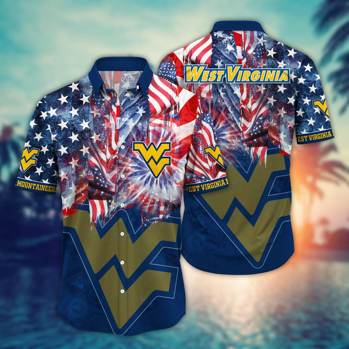 West Virginia Mountaineers - Hawaii Shirt For Fans, Summer Football Shirts