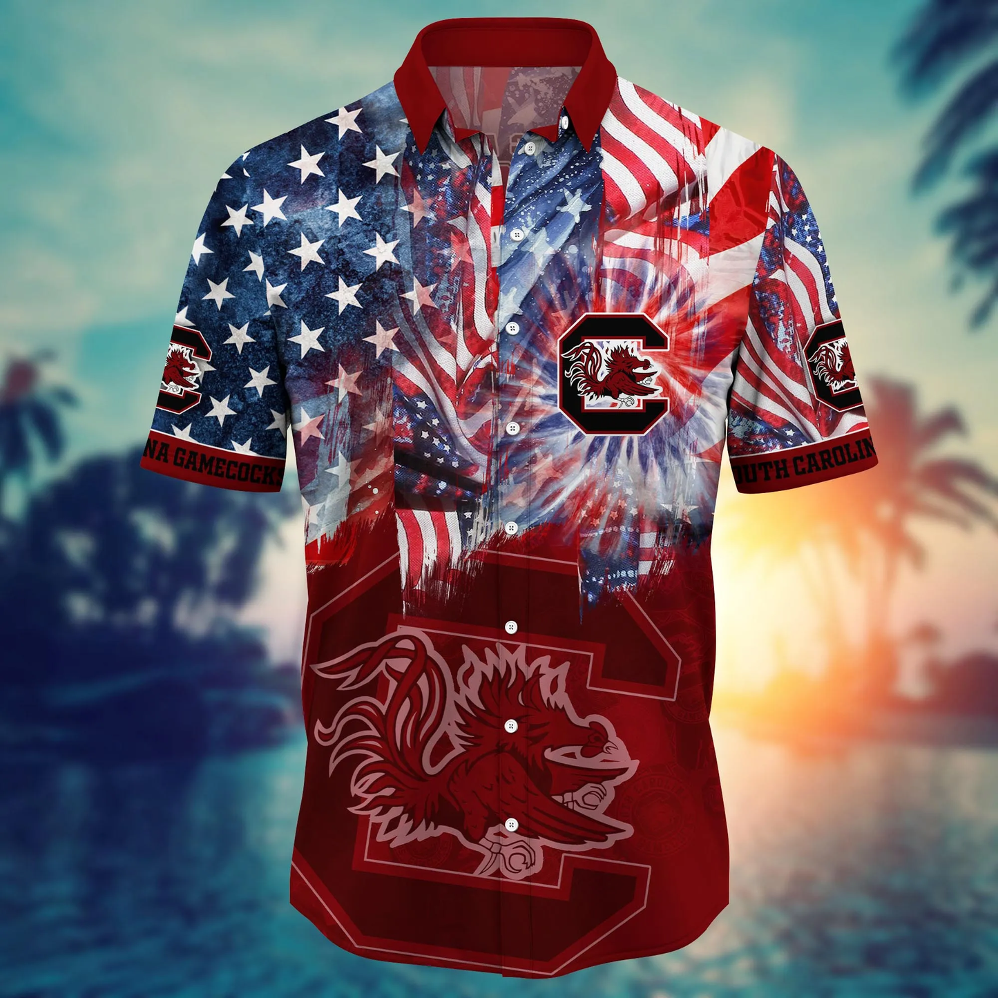 South Carolina Gamecocks - Hawaii Shirt For Fans, Summer Football Shirts VT-HW001
