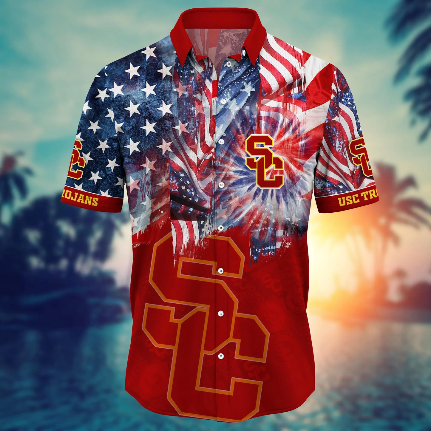 USC Trojans - Hawaii Shirt For Fans, Summer Football Shirts VT-HW001