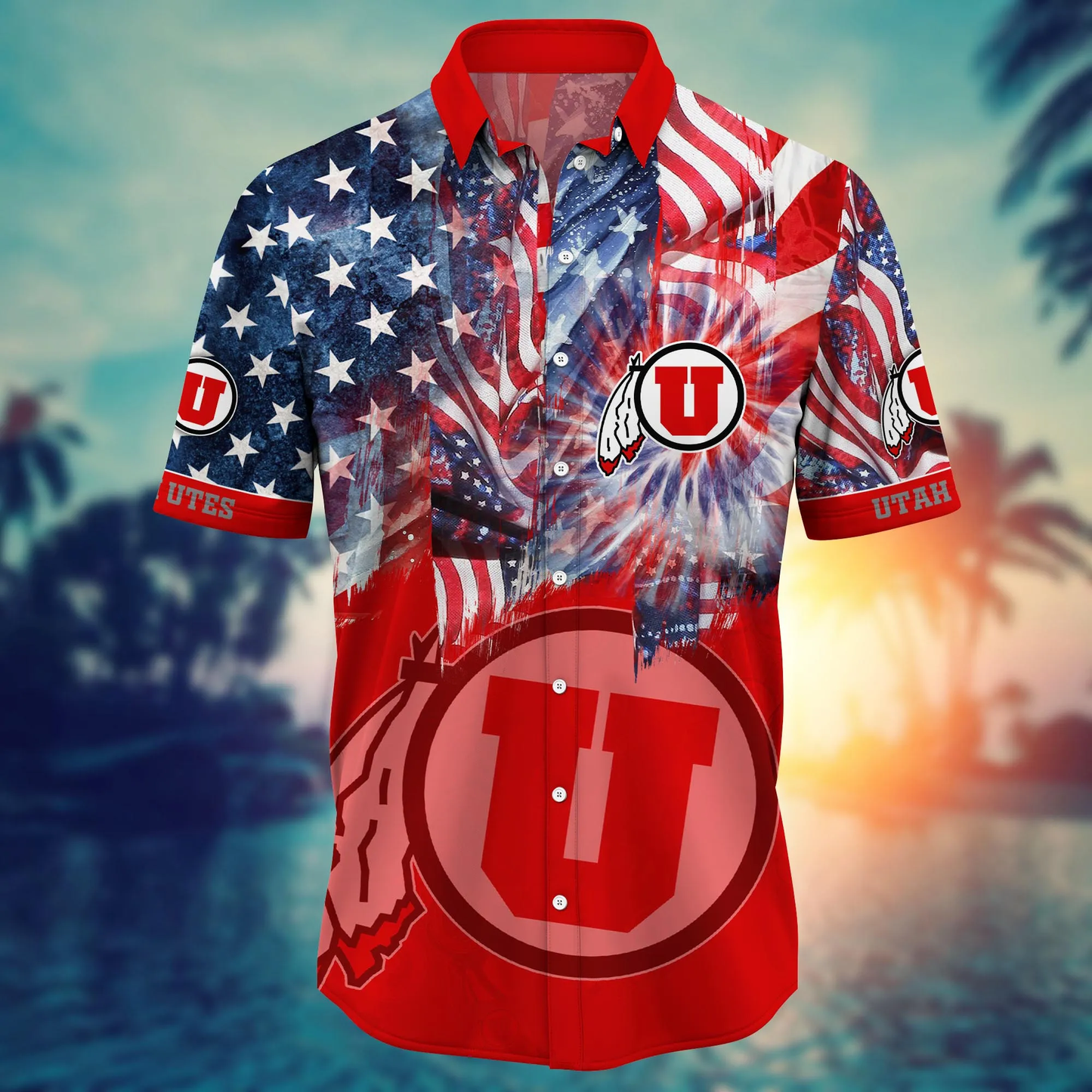 Utah Utes - Hawaii Shirt For Fans, Summer Football Shirts VT-HW001