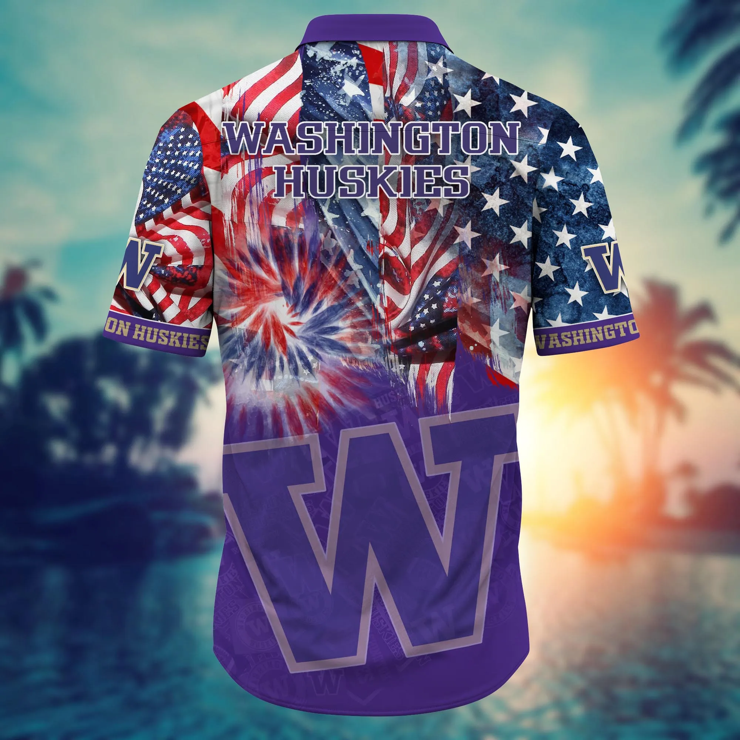Washington Huskies - Hawaii Shirt For Fans, Summer Football Shirts VT-HW001