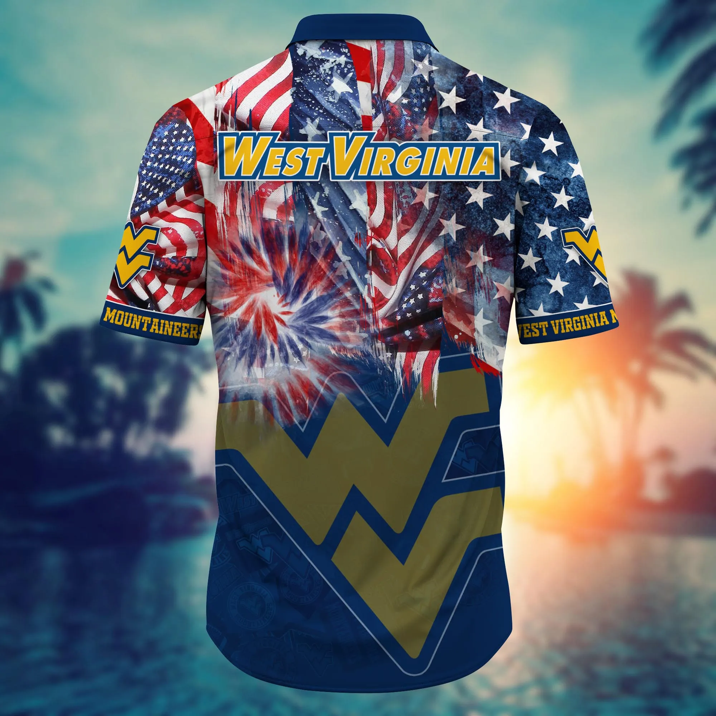 West Virginia Mountaineers - Hawaii Shirt For Fans, Summer Football Shirts VT-HW001