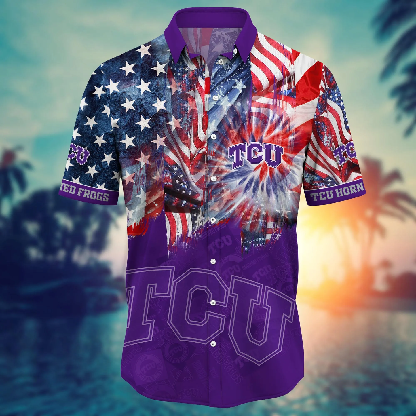 TCU Horned Frogs - Hawaii Shirt For Fans, Summer Football Shirts VT-HW001
