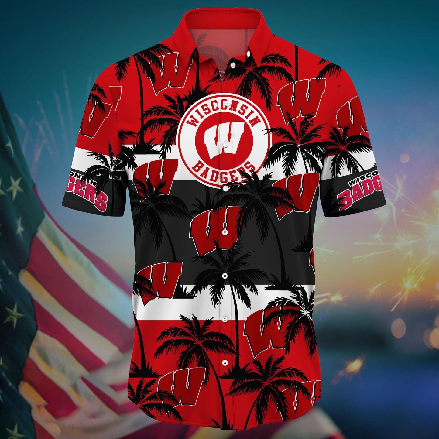 Wisconsin Badgers - Aloha Shirt Trending Summer - Gift For Fan