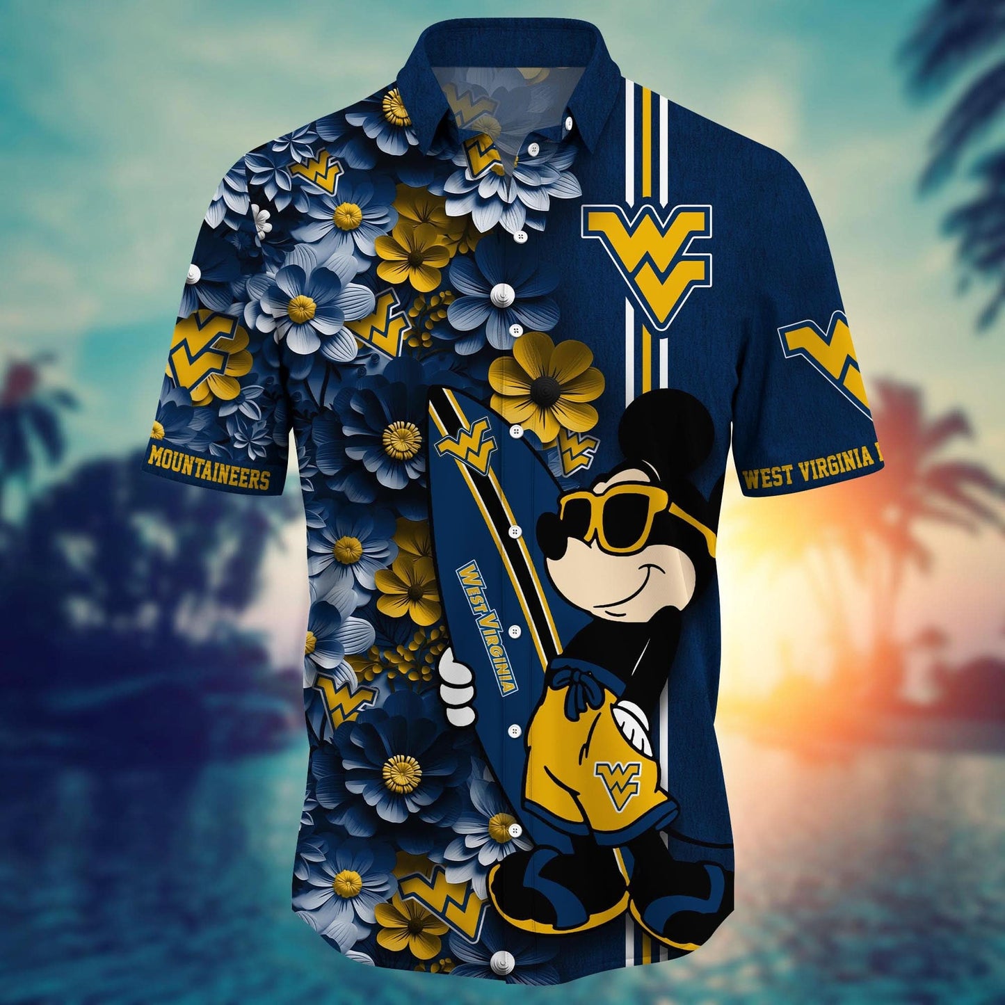 West Virginia Mountaineers - Hawaiian Shirt Trending Summer - Gift For Fan