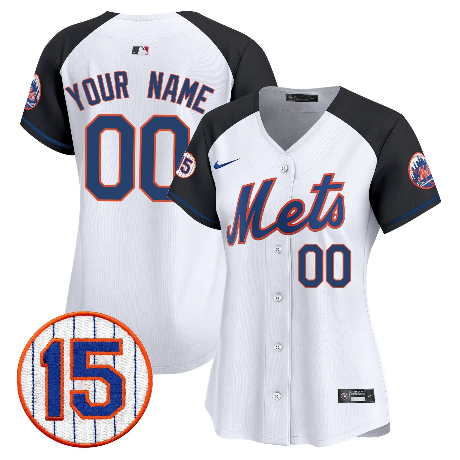 New York Mets Jerry Grote Patch Vapor Premier Limited Custom Jersey - All Stitched