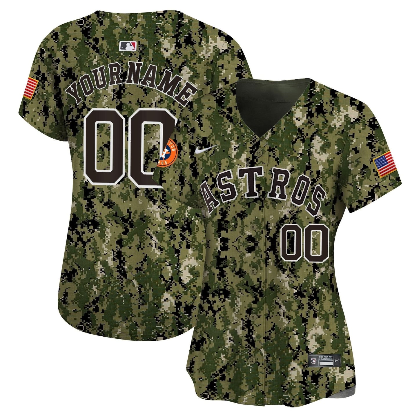 Houston Astros USMC Alternate Vapor Premier Limited Custom Jersey - All Stitched