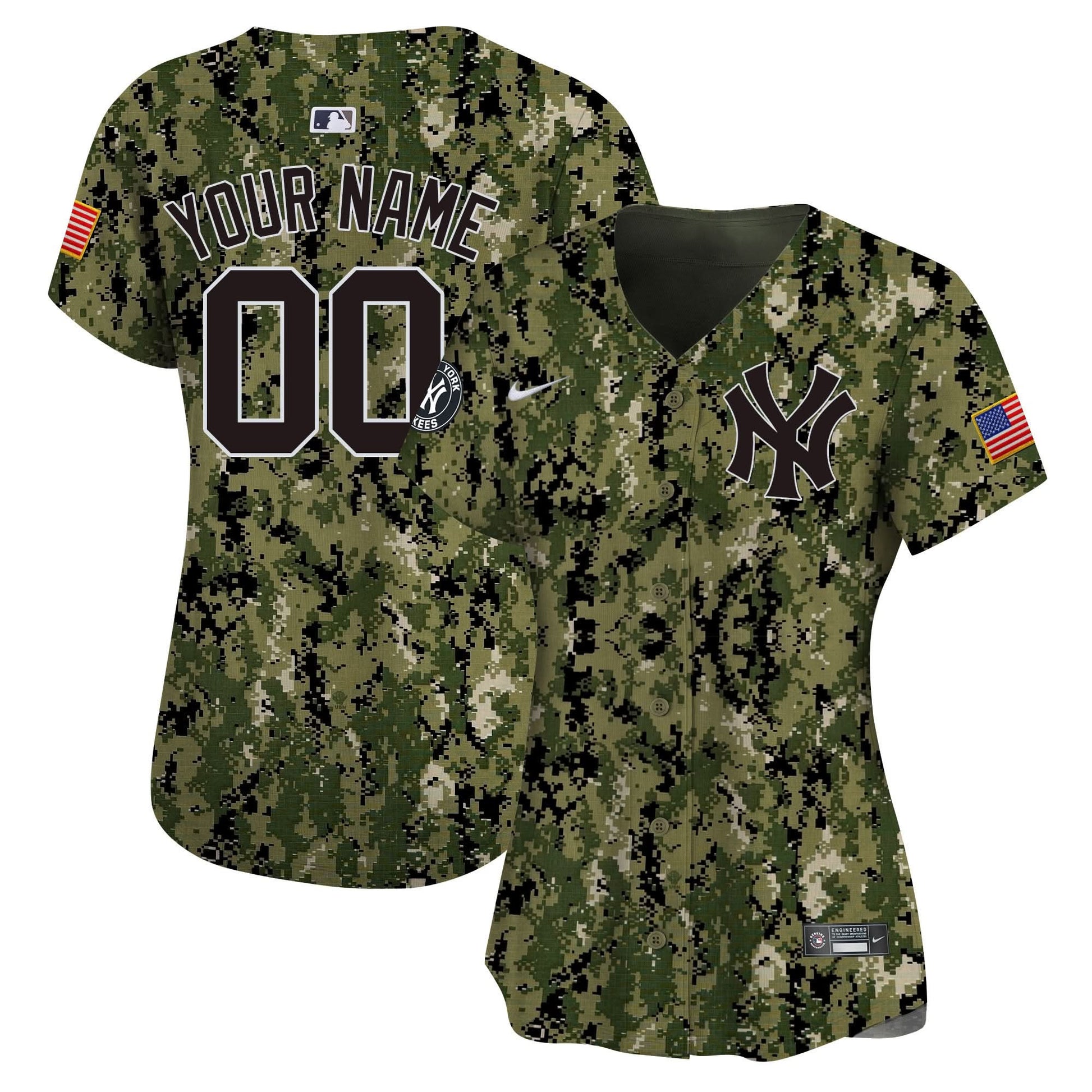New York Yankees USMC Alternate Vapor Premier Limited Custom Jersey - All Stitched