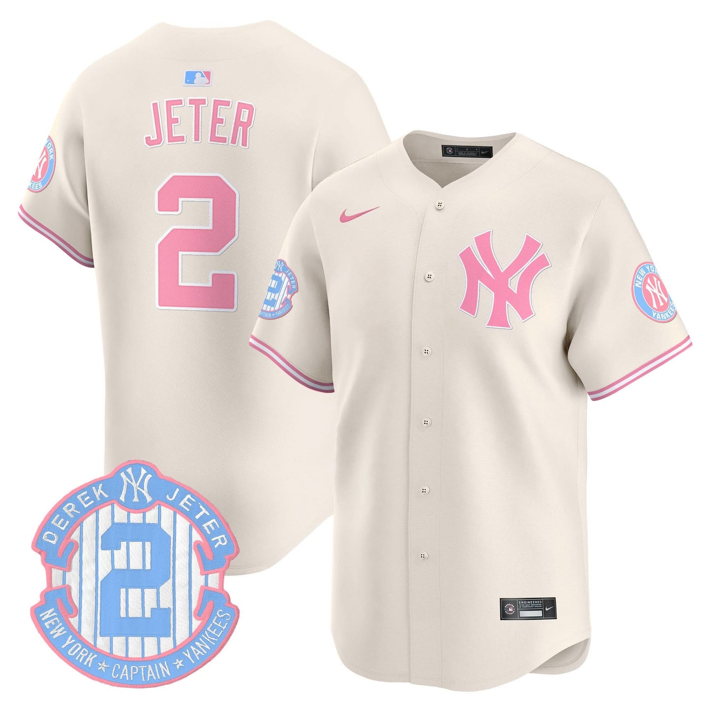 Unisex New York Yankees Bubblegum Pink Vapor Premier Limited Jersey - All Stitched