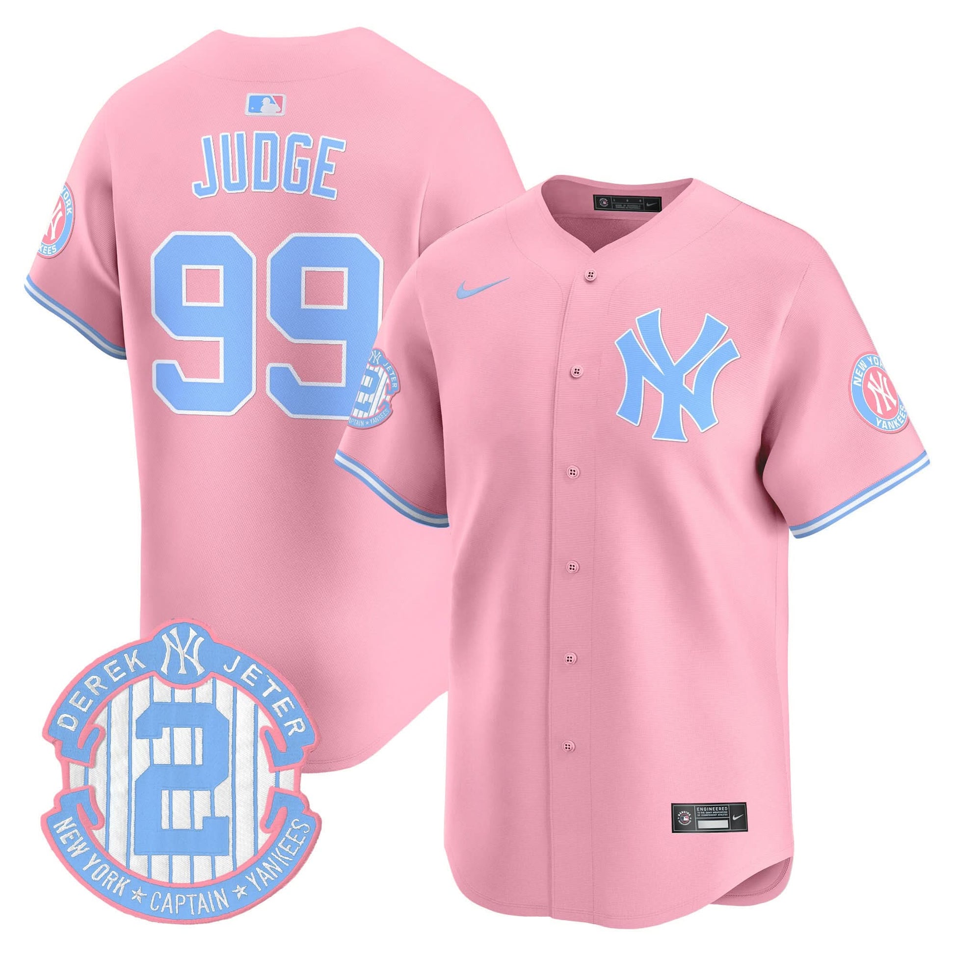 Unisex New York Yankees Bubblegum Pink Vapor Premier Limited Jersey - All Stitched