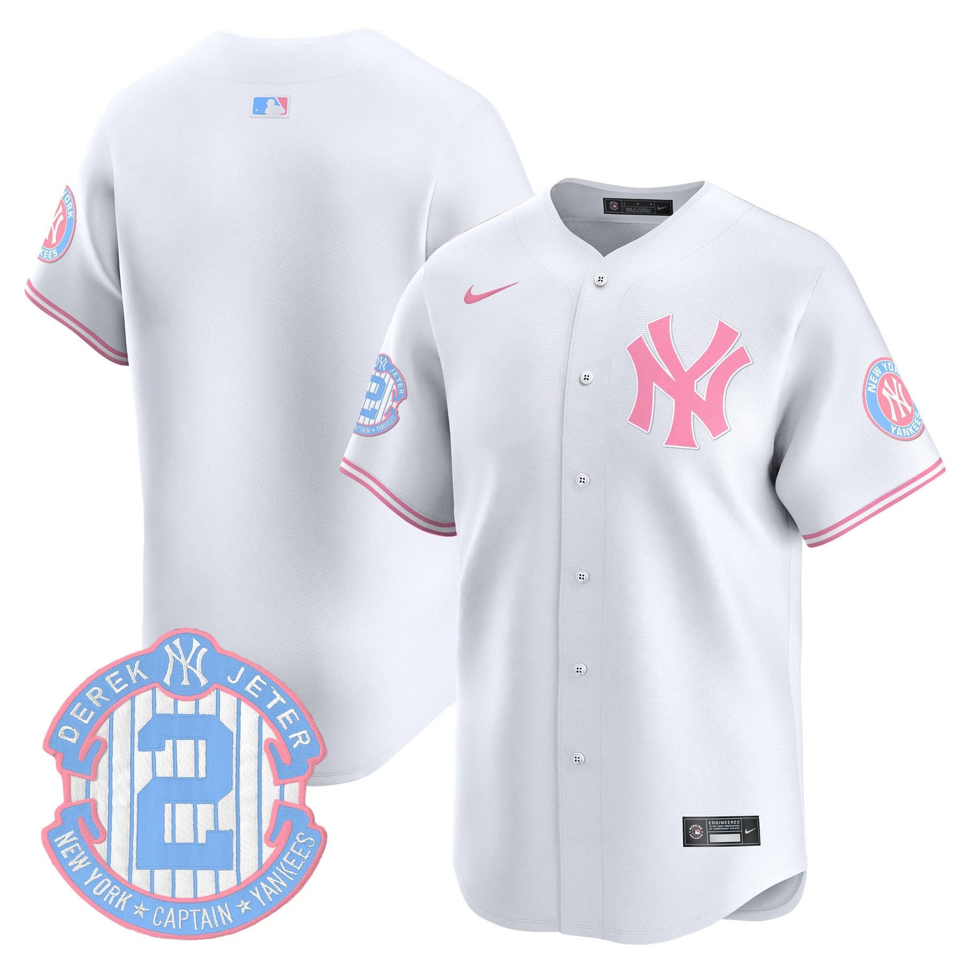 Unisex New York Yankees Bubblegum Pink Vapor Premier Limited Jersey - All Stitched