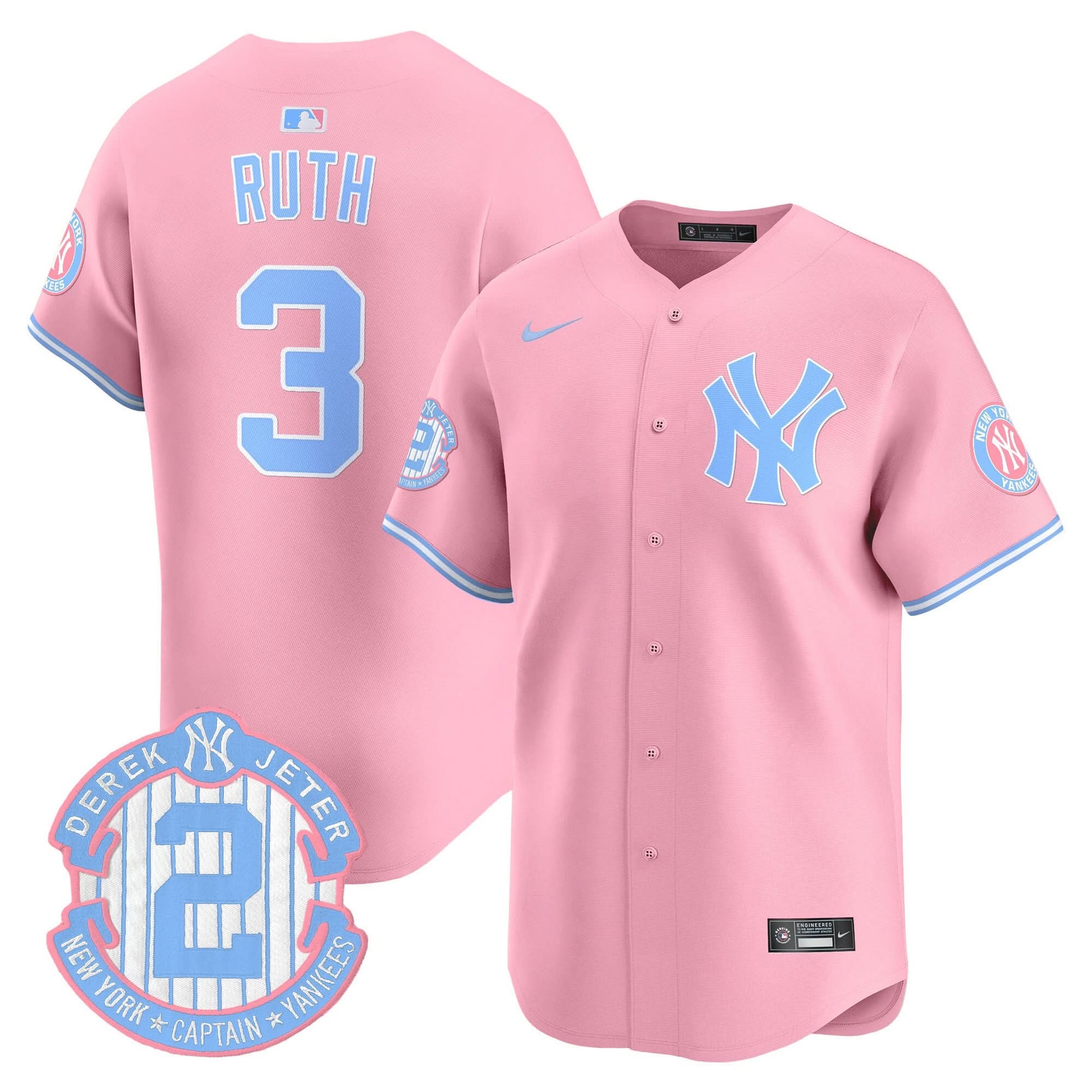 Unisex New York Yankees Bubblegum Pink Vapor Premier Limited Jersey - All Stitched