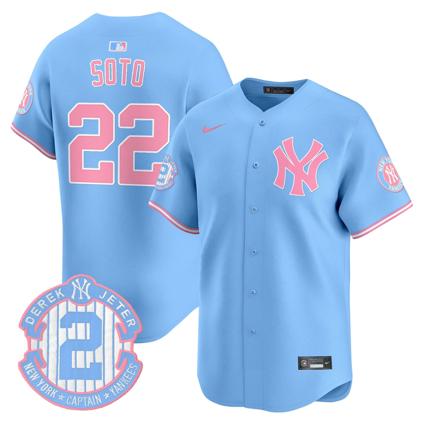 Unisex New York Yankees Bubblegum Pink Vapor Premier Limited Jersey - All Stitched