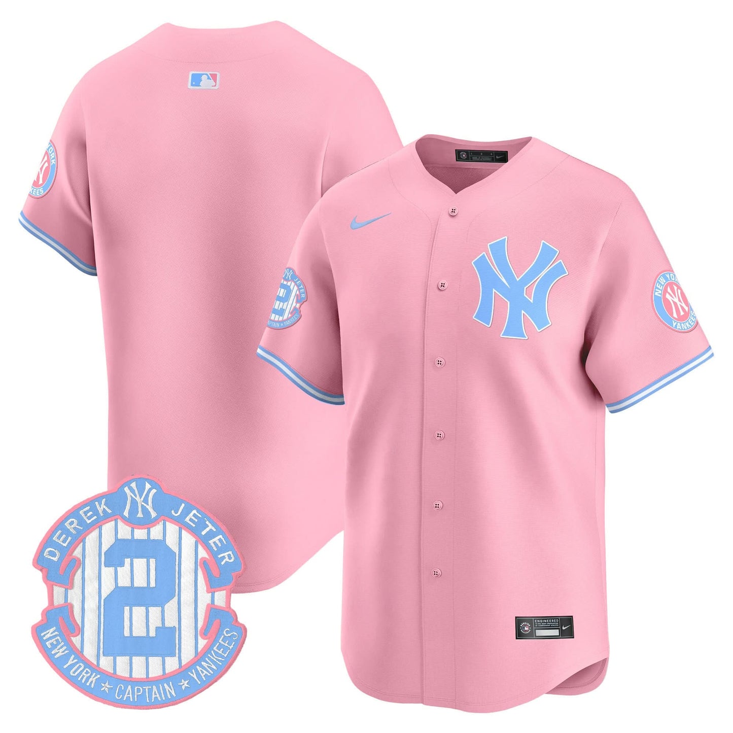 Unisex New York Yankees Bubblegum Pink Vapor Premier Limited Jersey - All Stitched