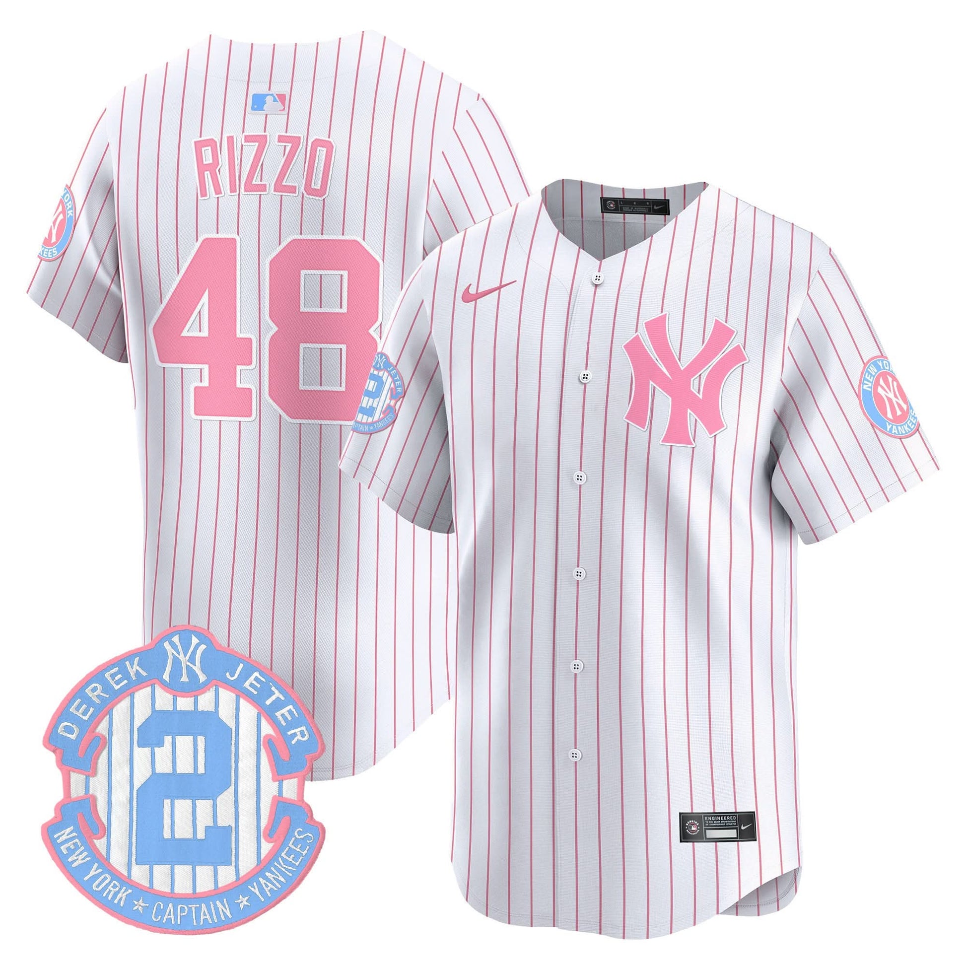 Unisex New York Yankees Bubblegum Pink Vapor Premier Limited Jersey - All Stitched