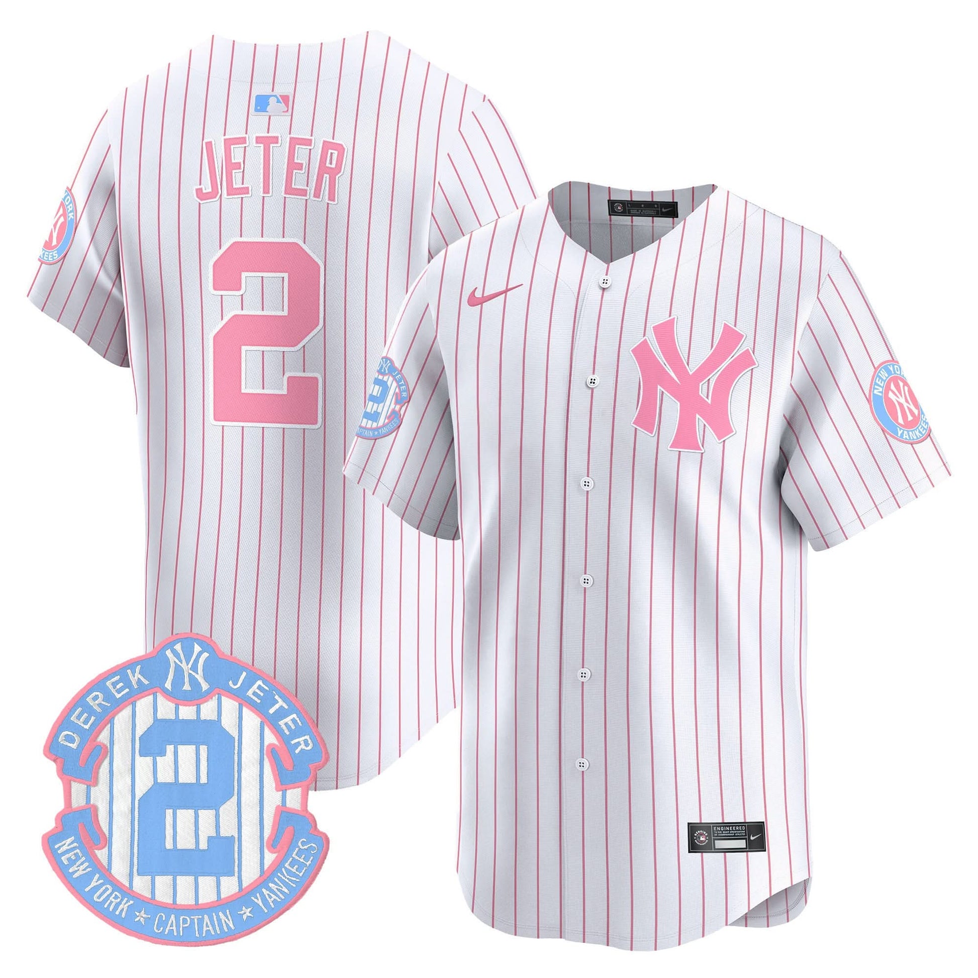Unisex New York Yankees Bubblegum Pink Vapor Premier Limited Jersey - All Stitched