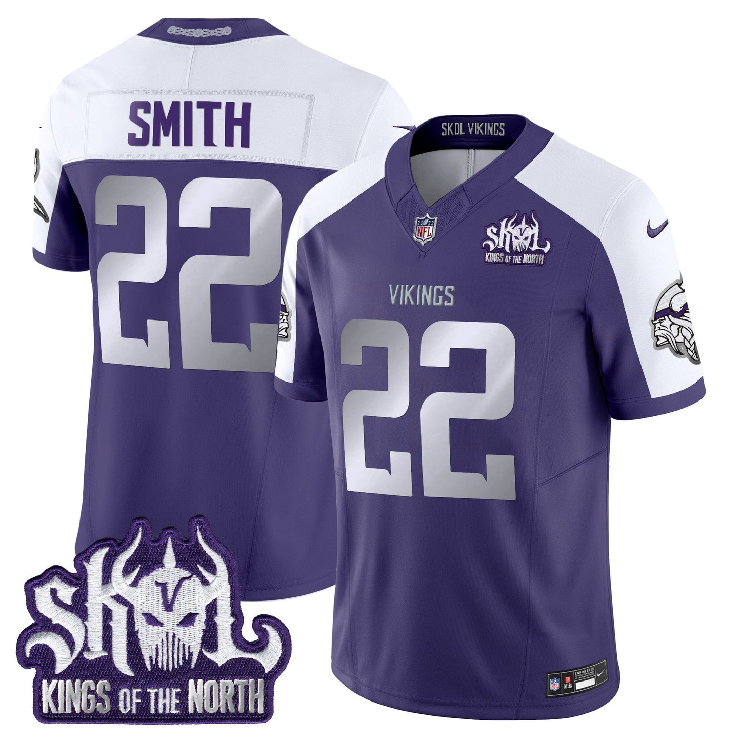 Men's Minnesota Vikings 2025 Winter Warrior Skol Patch Vapor Limited Jersey - All Stitched