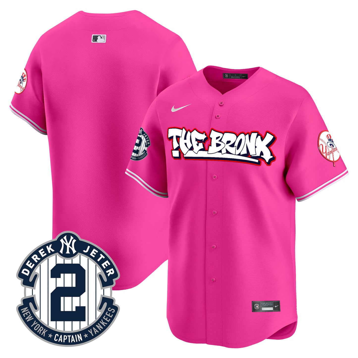 Men's New York Yankees The Bronx Graffiti Vapor Premier Limited Jersey V8 - All Stitched