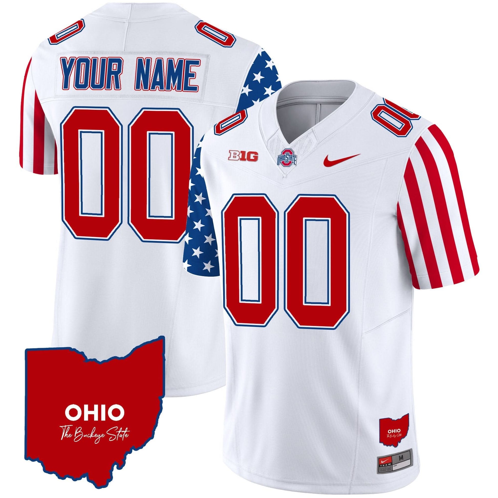 Ohio State Buckeyes American Style Vapor Limited Custom Jersey - All Stitched