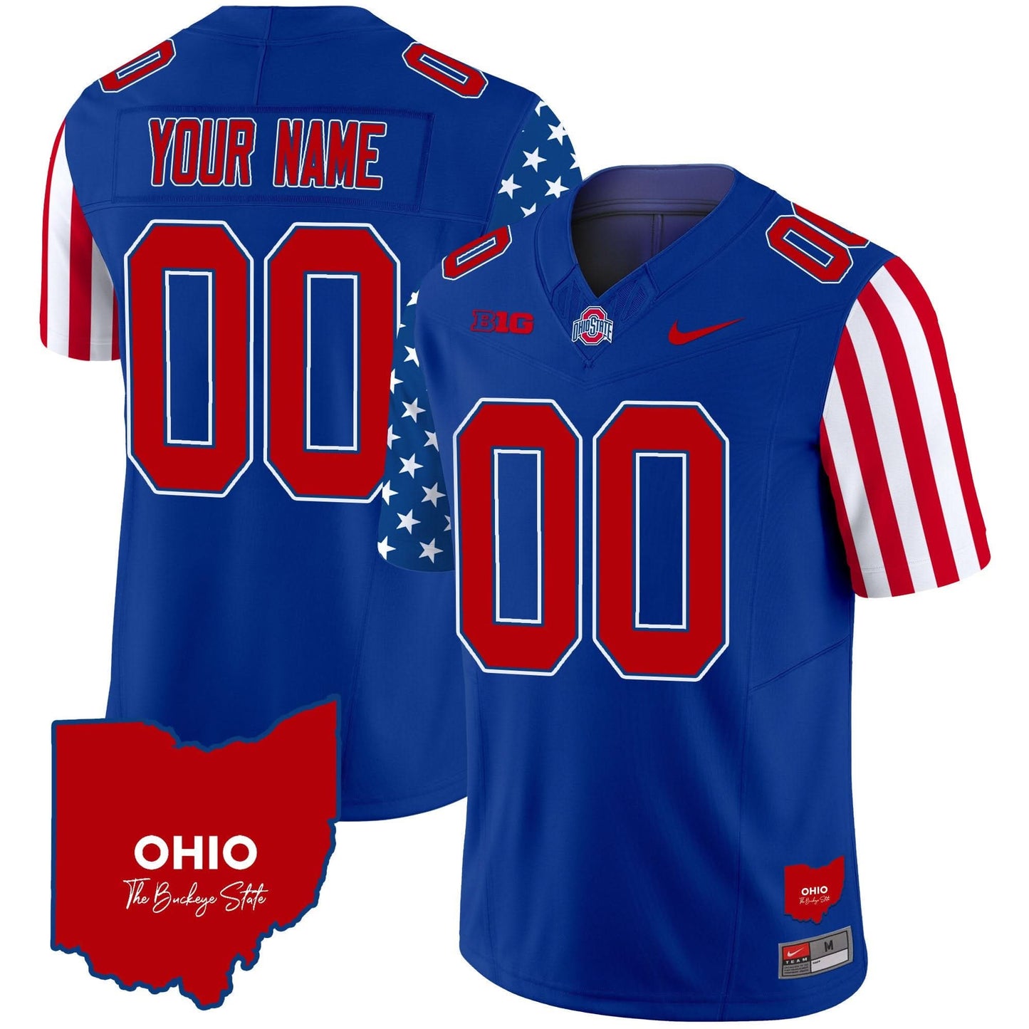 Ohio State Buckeyes American Style Vapor Limited Custom Jersey - All Stitched