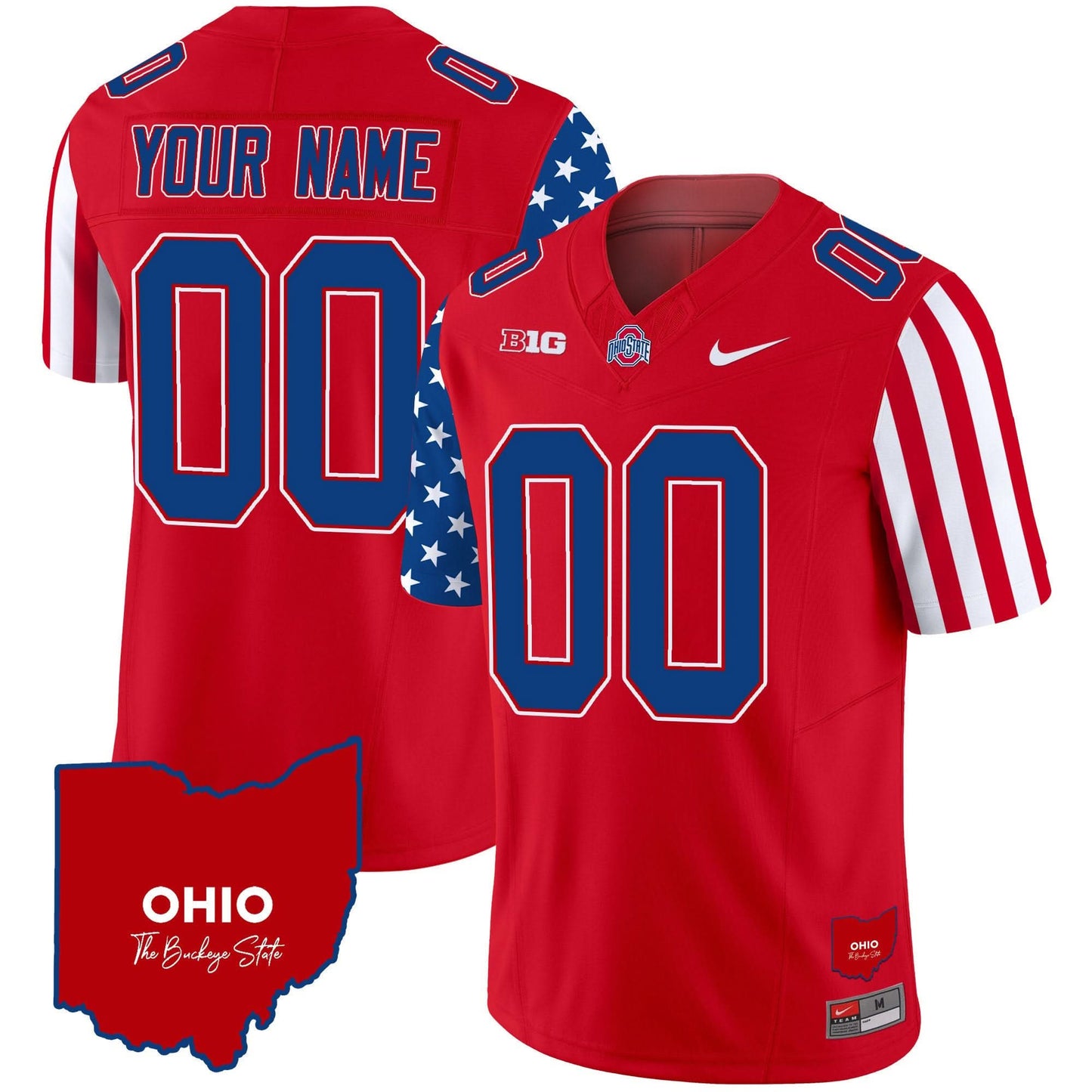 Ohio State Buckeyes American Style Vapor Limited Custom Jersey - All Stitched