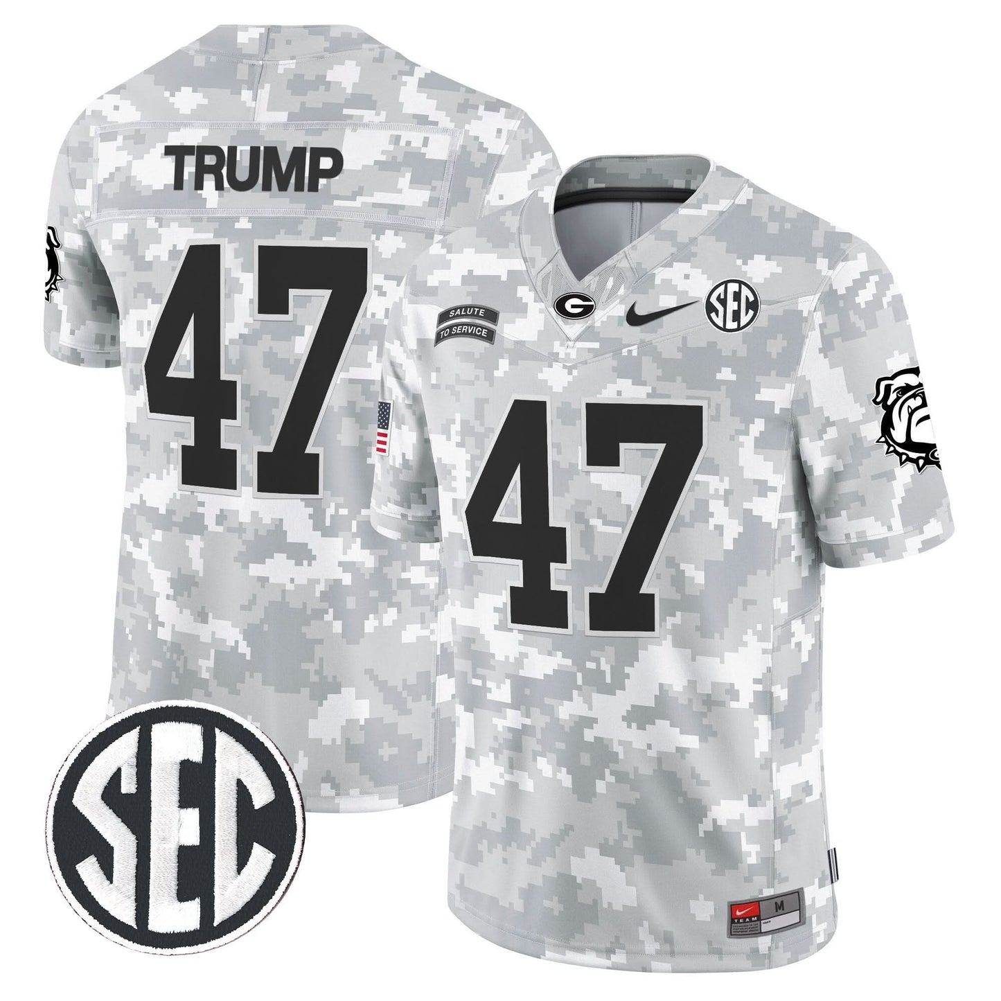 Georgia Bulldogs 2024 Salute to Service Vapor Limited Jersey - Arctic Camo - All Stitched