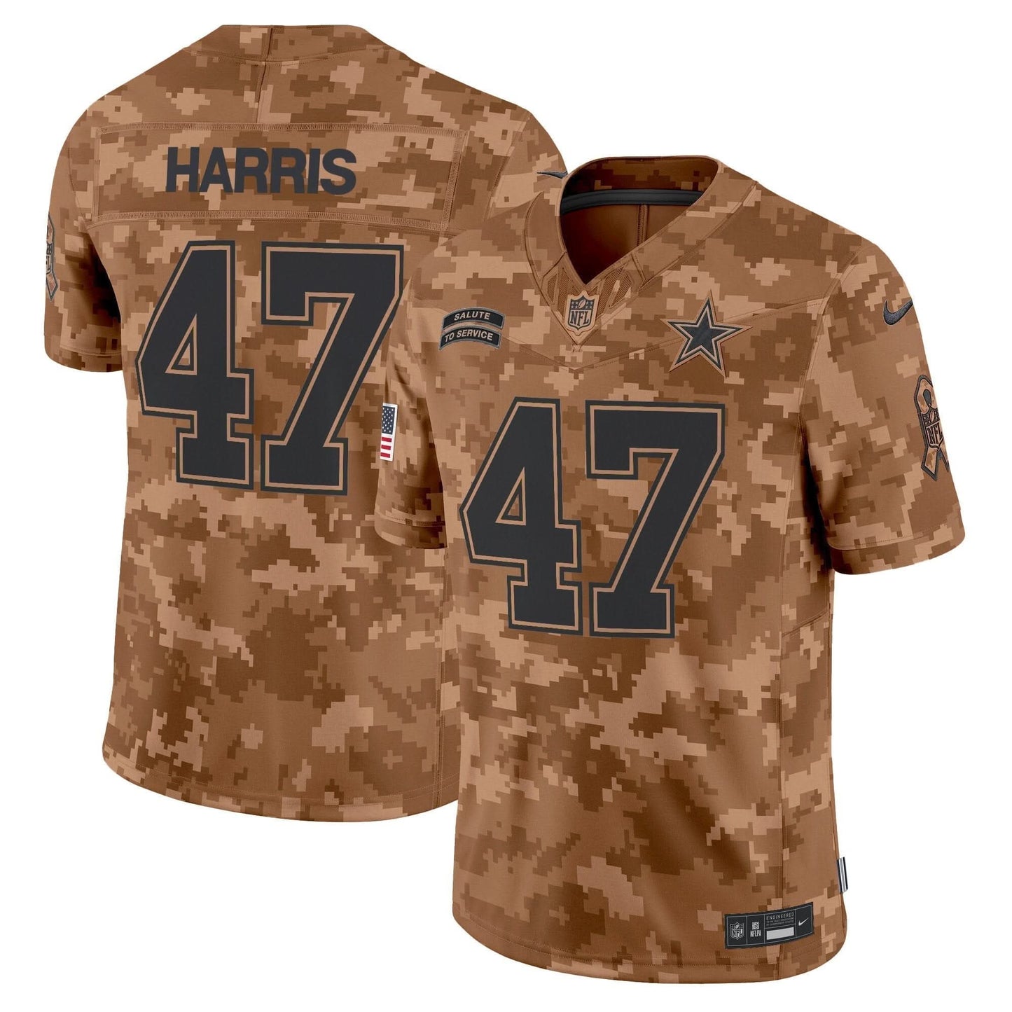 Dallas Cowboys 2024 Salute to Service Vapor Limited Jersey - All stitched