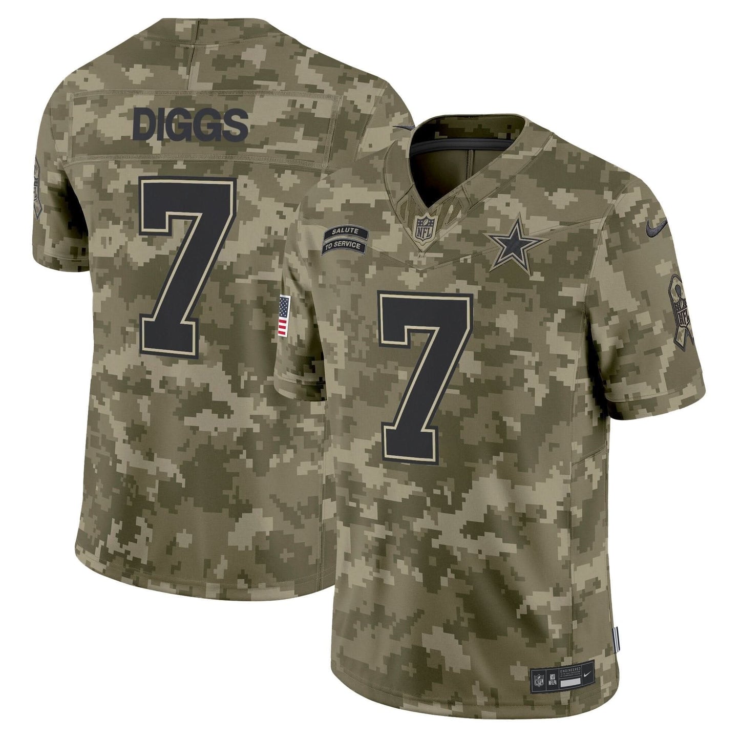 Dallas Cowboys 2024 Salute to Service Vapor Limited Jersey - All stitched