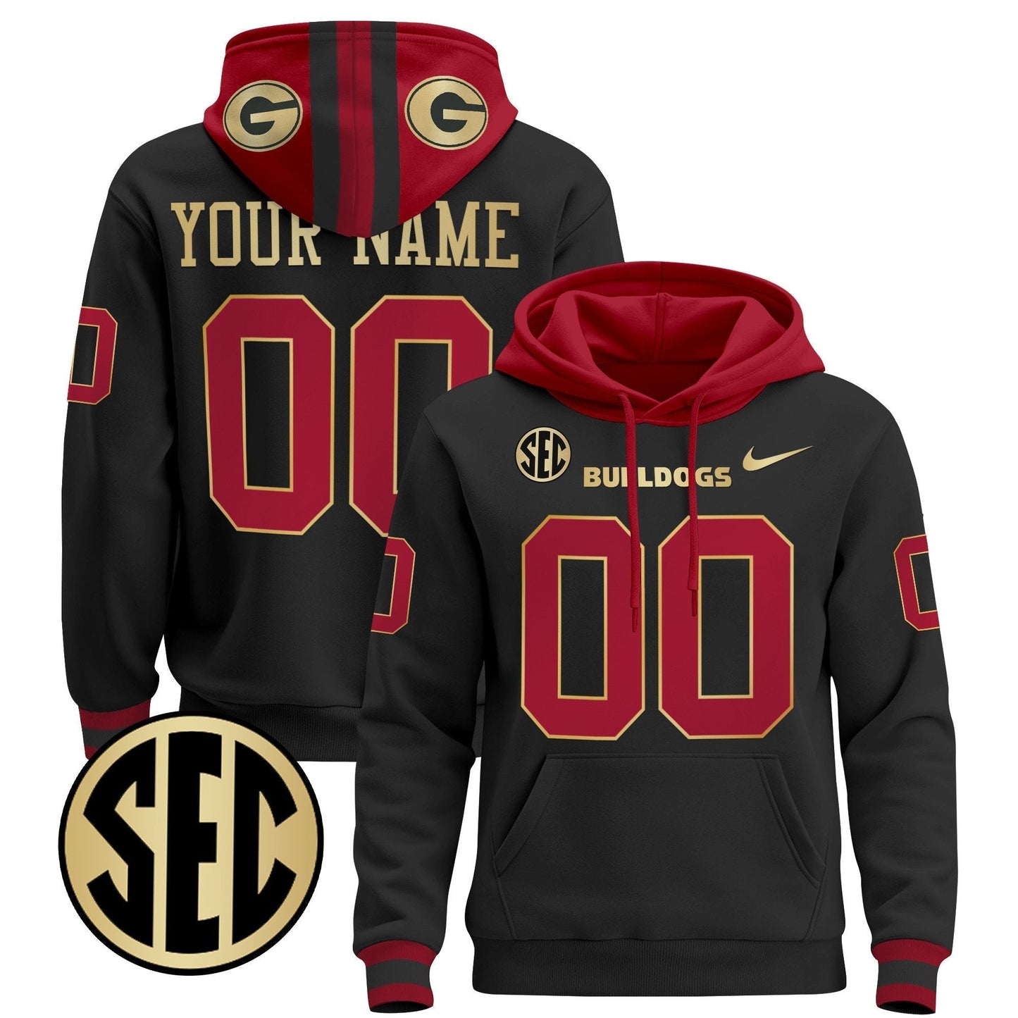Georgia Bulldogs 2025 Custom Pullover Hoodie