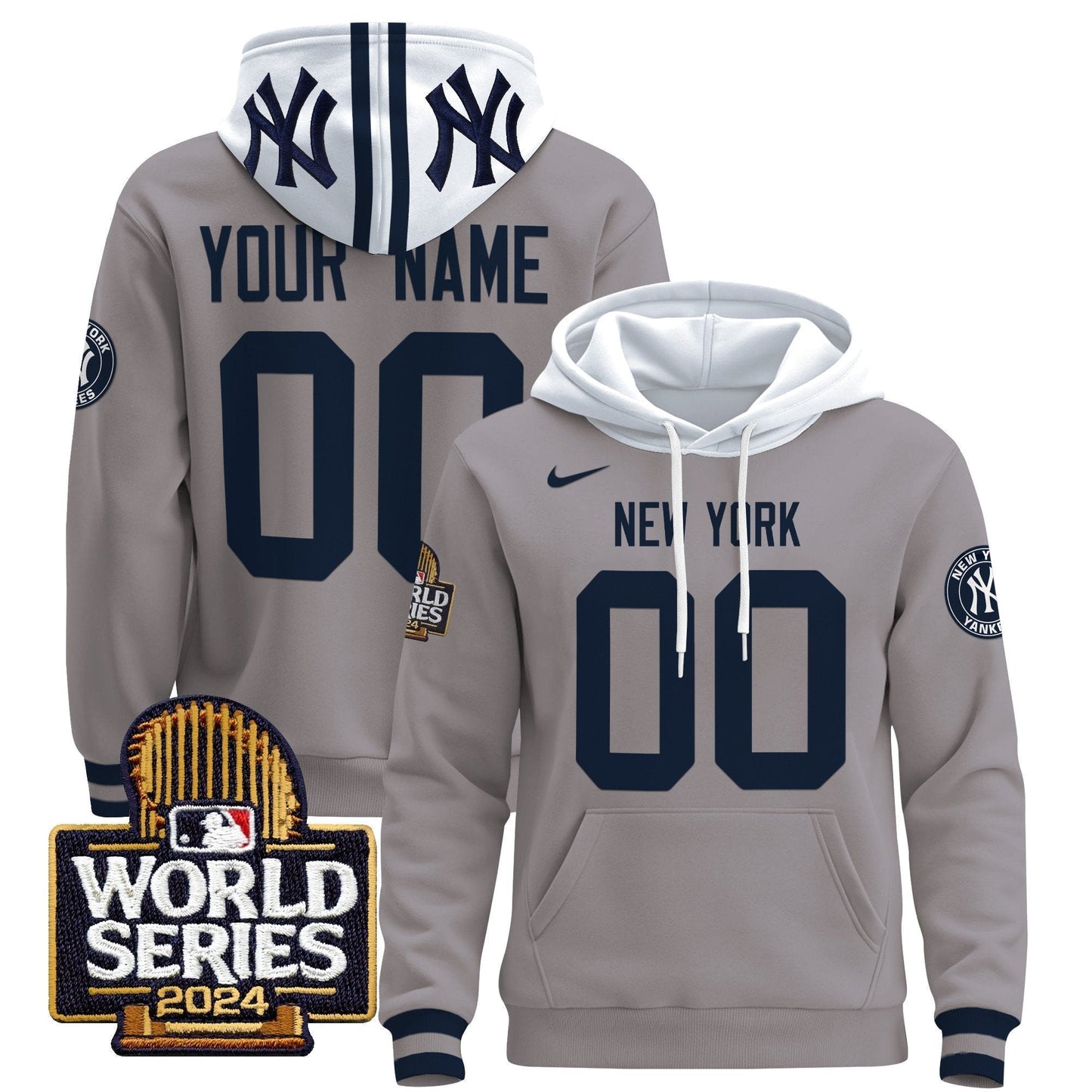 New York Yankees 2024 World Series Custom Pullover Hoodie V2
