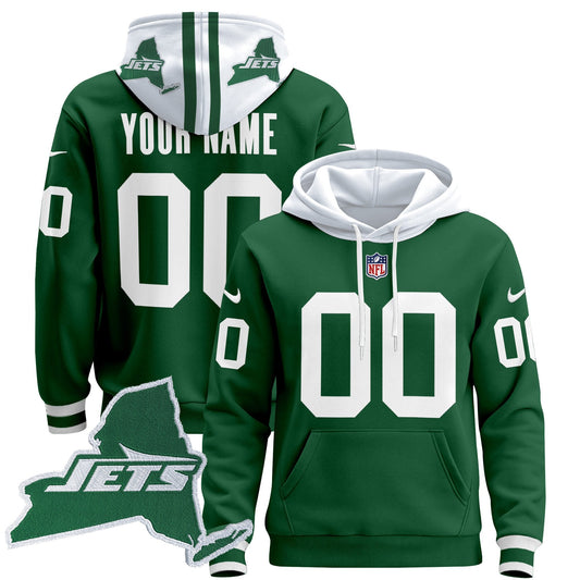 New York Jets Home 2024 Custom Pullover Hoodie