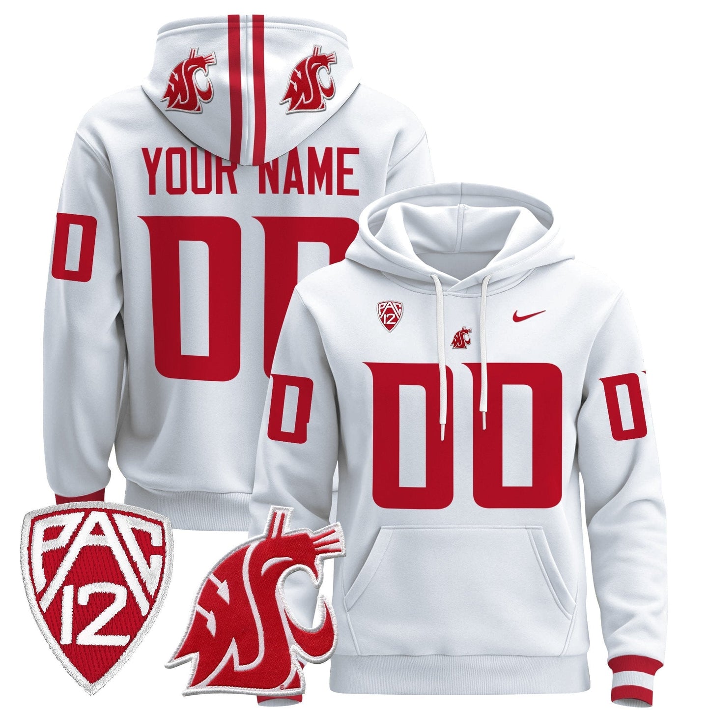 Washington State Cougars 2024 Custom Pullover Hoodie
