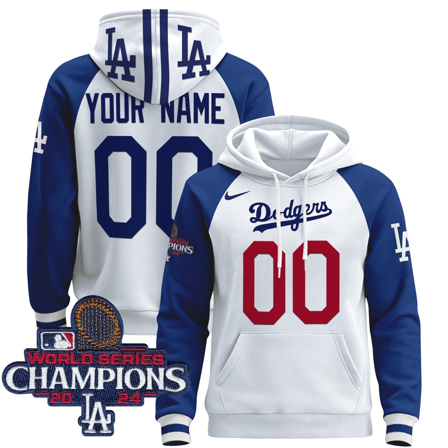Dodgers 2024 World Series Champions Custom Pullover Hoodie