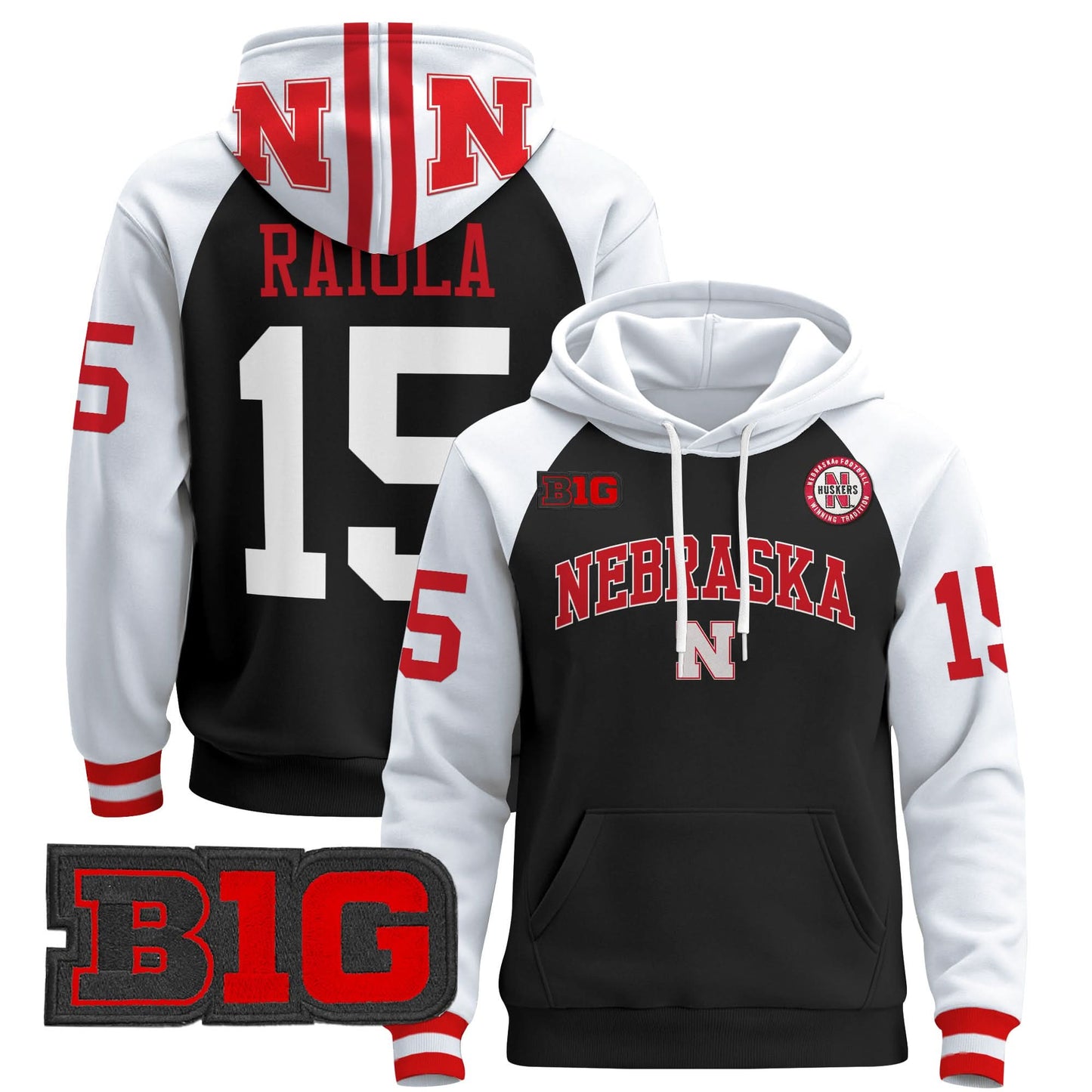 Nebraska Cornhuskers 2024 Pullover Hoodie V3 - Stitched