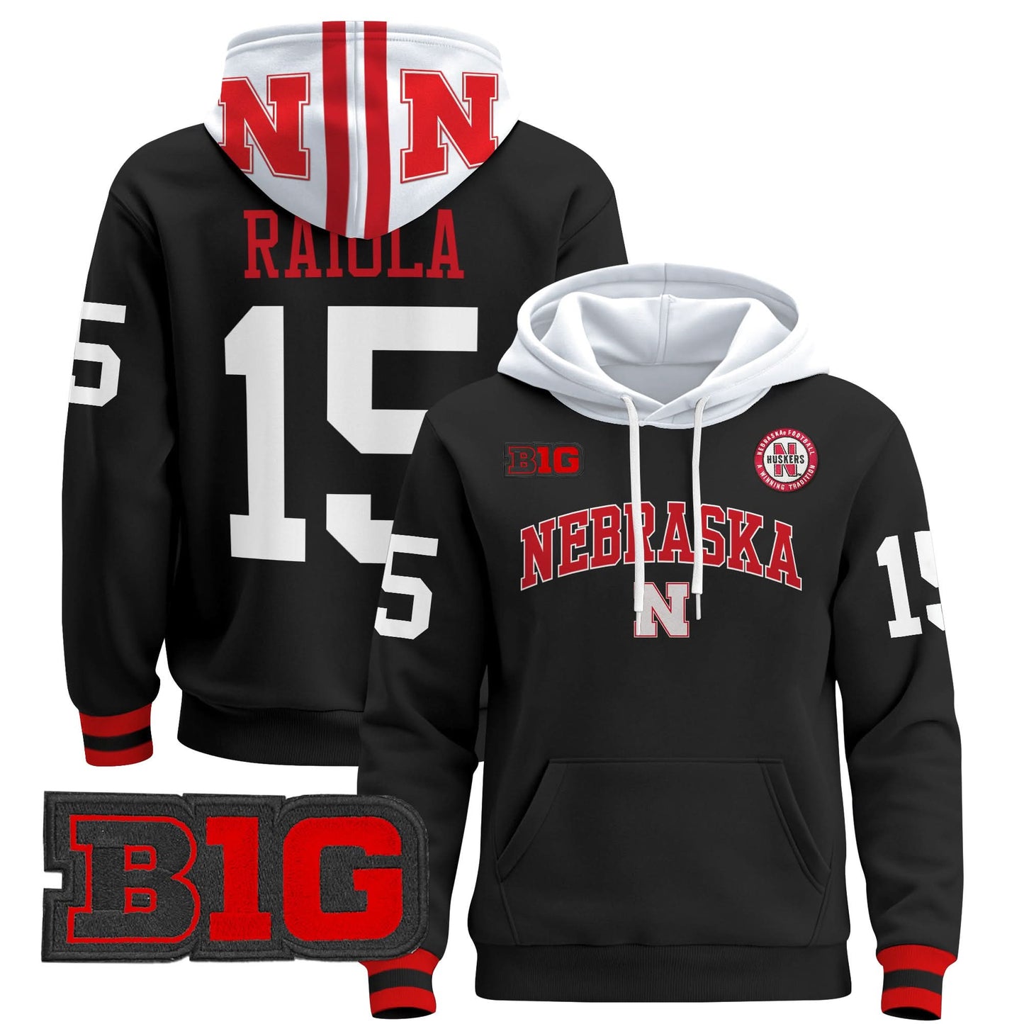Nebraska Cornhuskers 2024 Pullover Hoodie V3 - Stitched