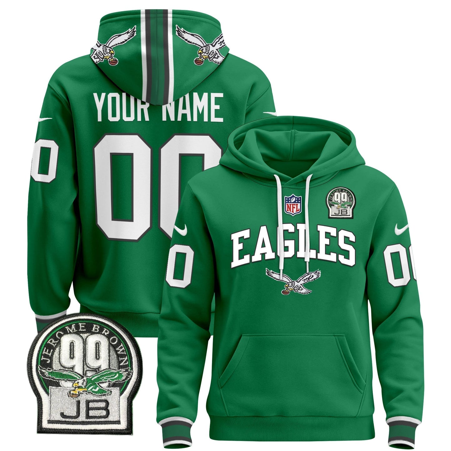 Philadelphia Eagles 2024 Custom Pullover Hoodie V2