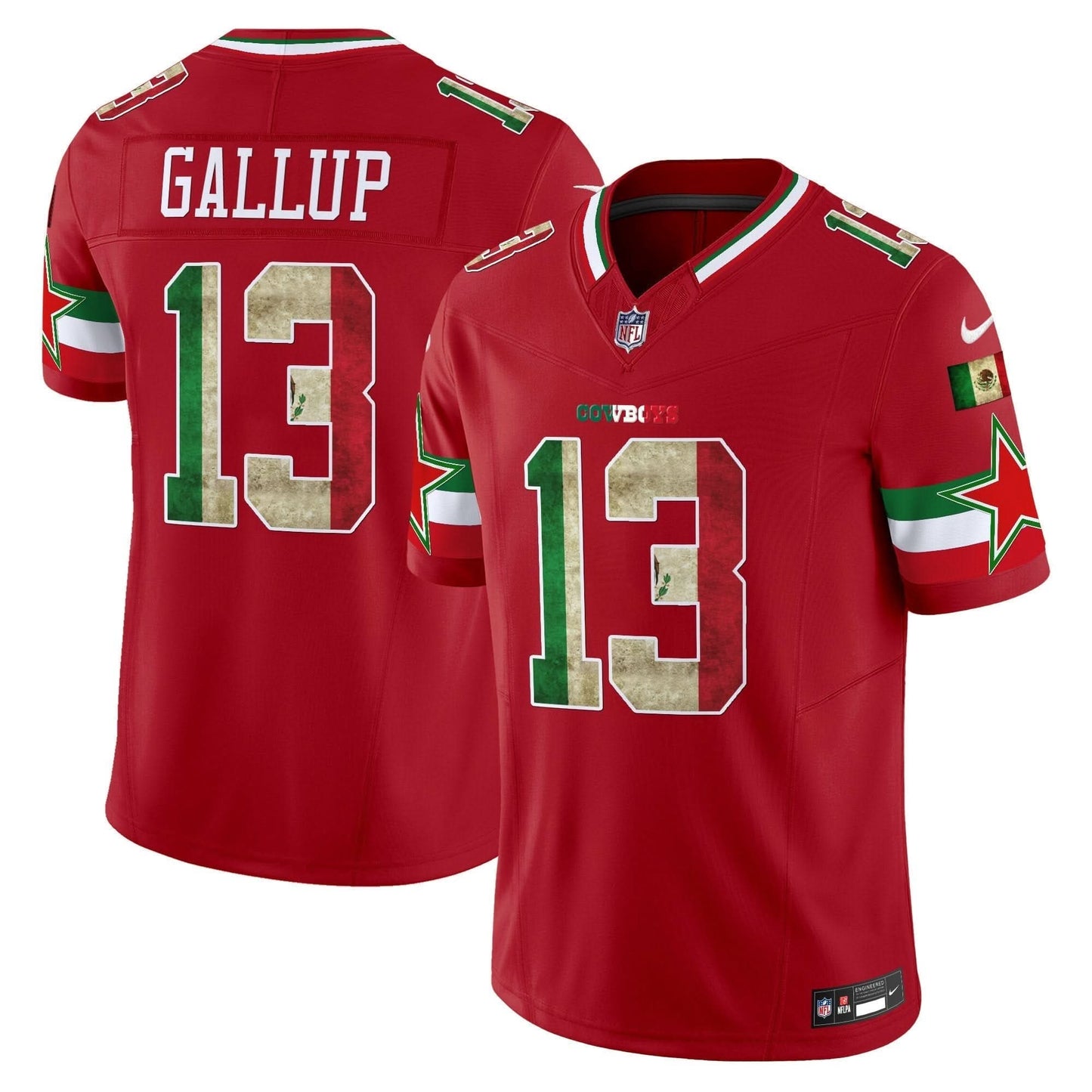 Dallas Cowboys Mexico Vapor Limited Jersey V3 - All Stitched