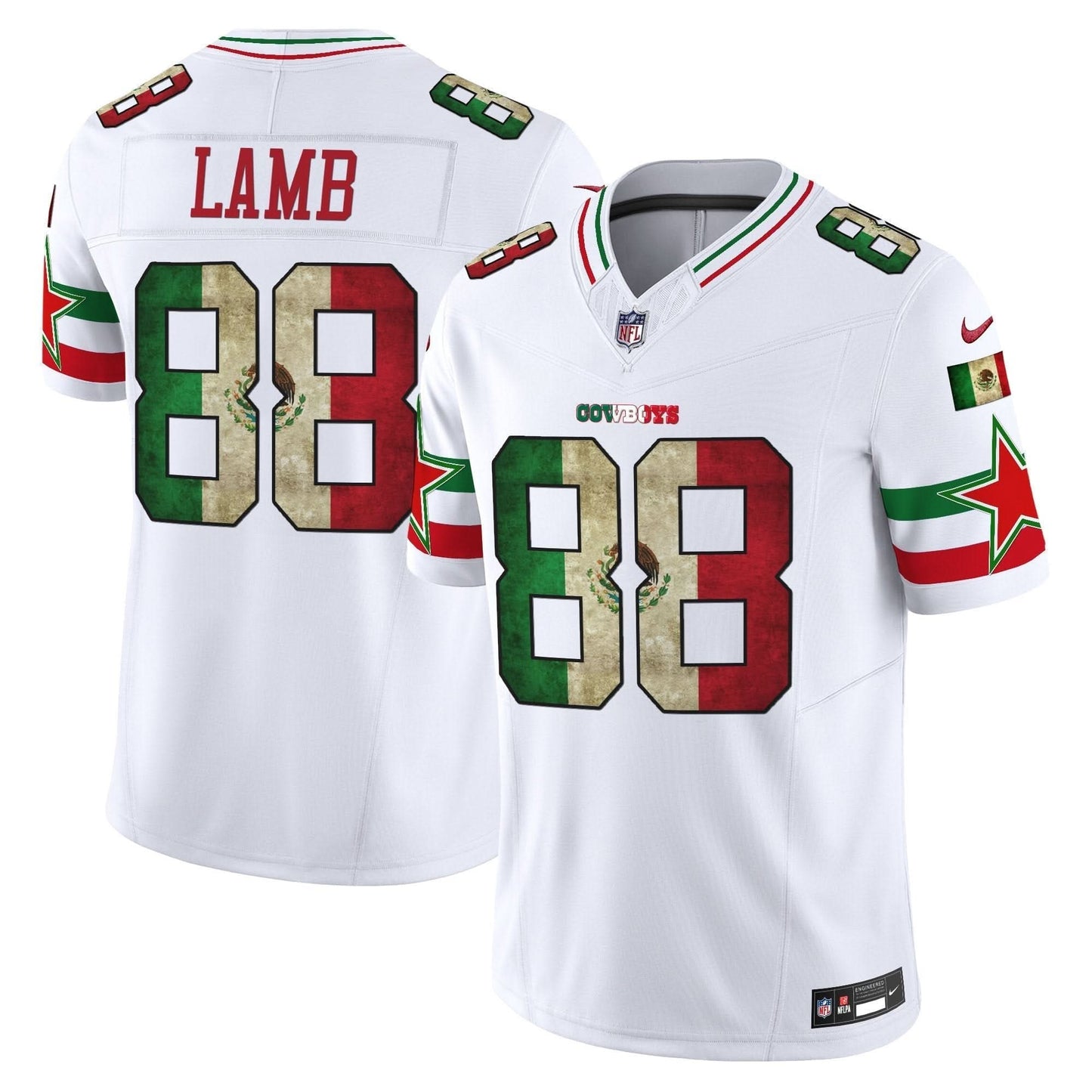 Dallas Cowboys Mexico Vapor Limited Jersey V3 - All Stitched