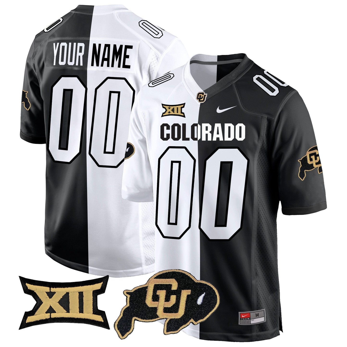 CU Big 12 XII Patch Game Custom Jersey V2 - All Stitched