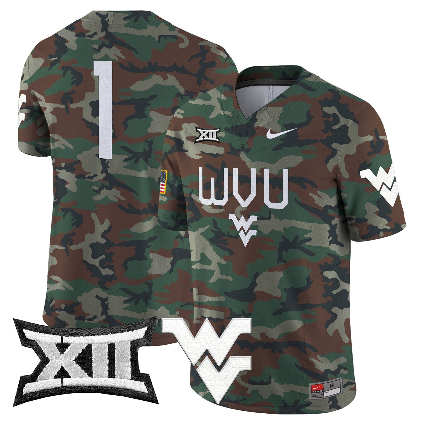 WVU 2024 Military Vapor Limited Jersey - All Stitched