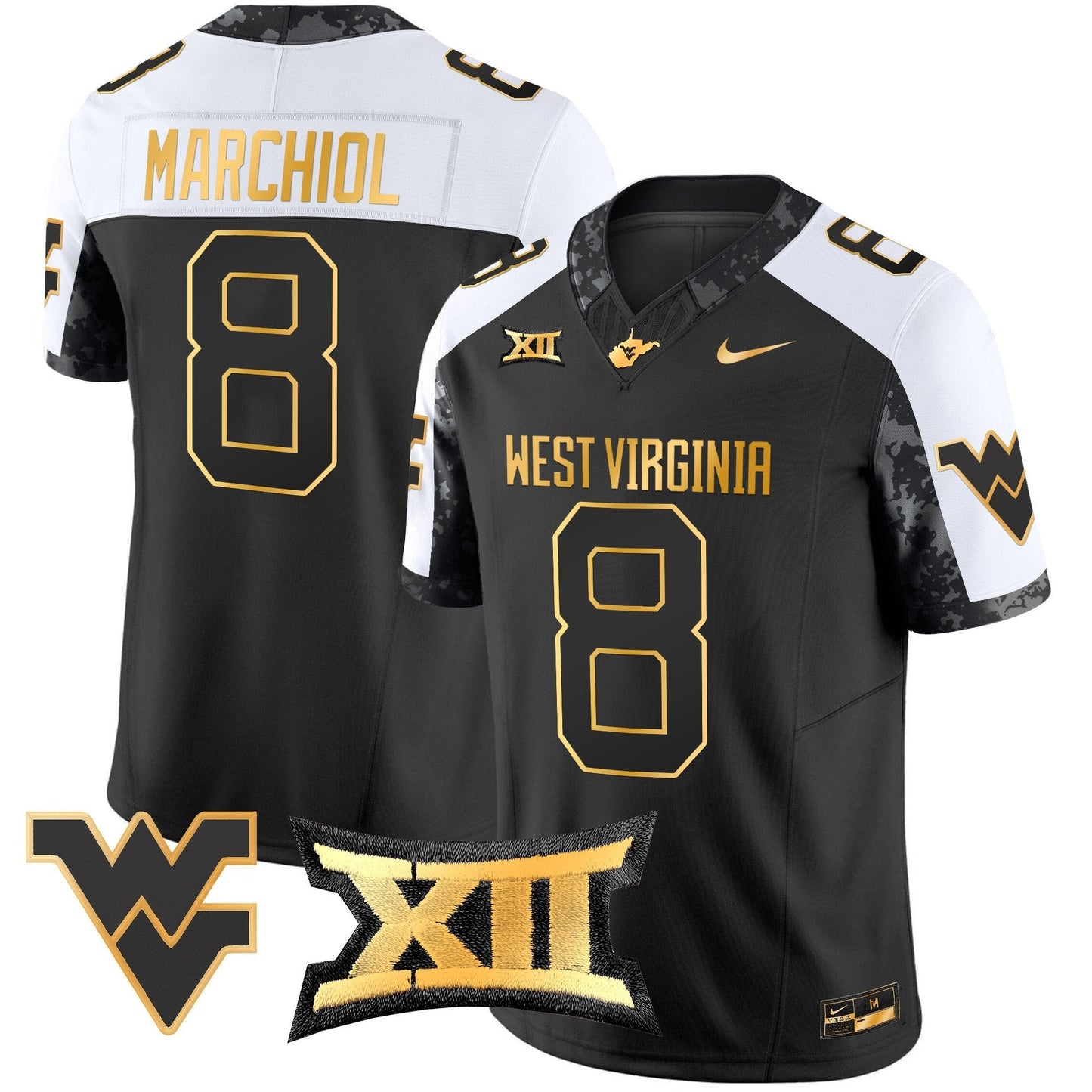 WVU 2024 Gold Vapor Limited Jersey - All Stitched
