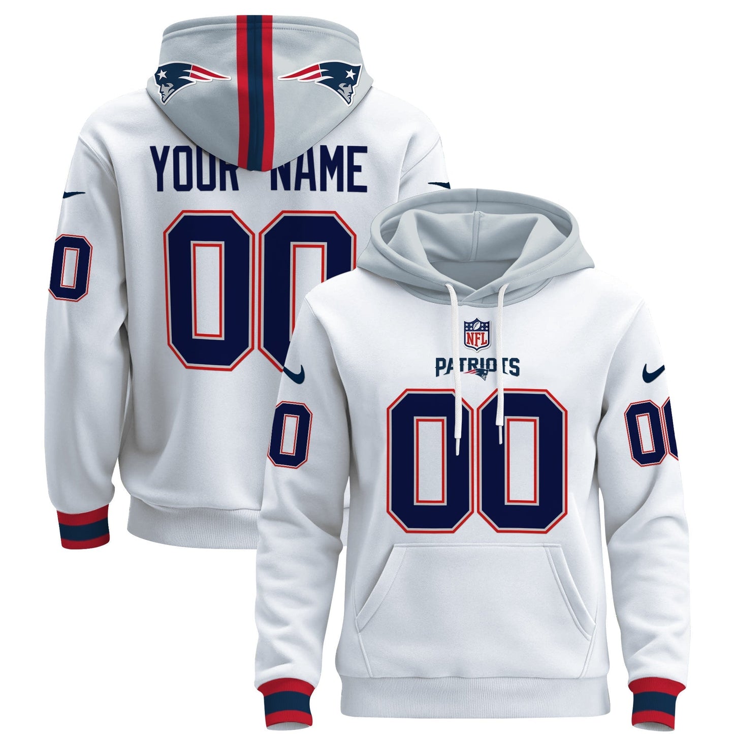 New England Patriots 2024 Custom Pullover Hoodie