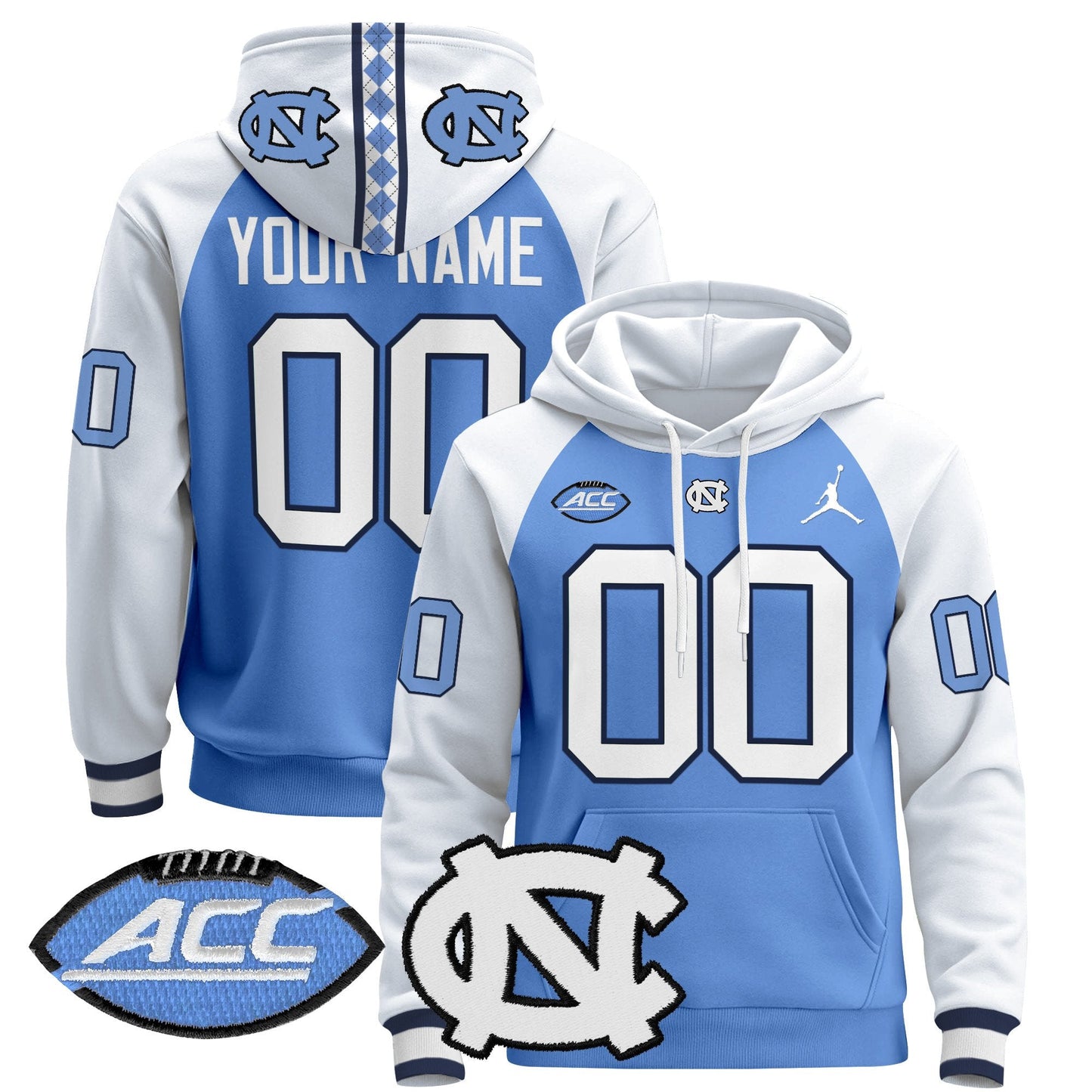 North Carolina Tar Heels 2024 Custom Pullover Hoodie