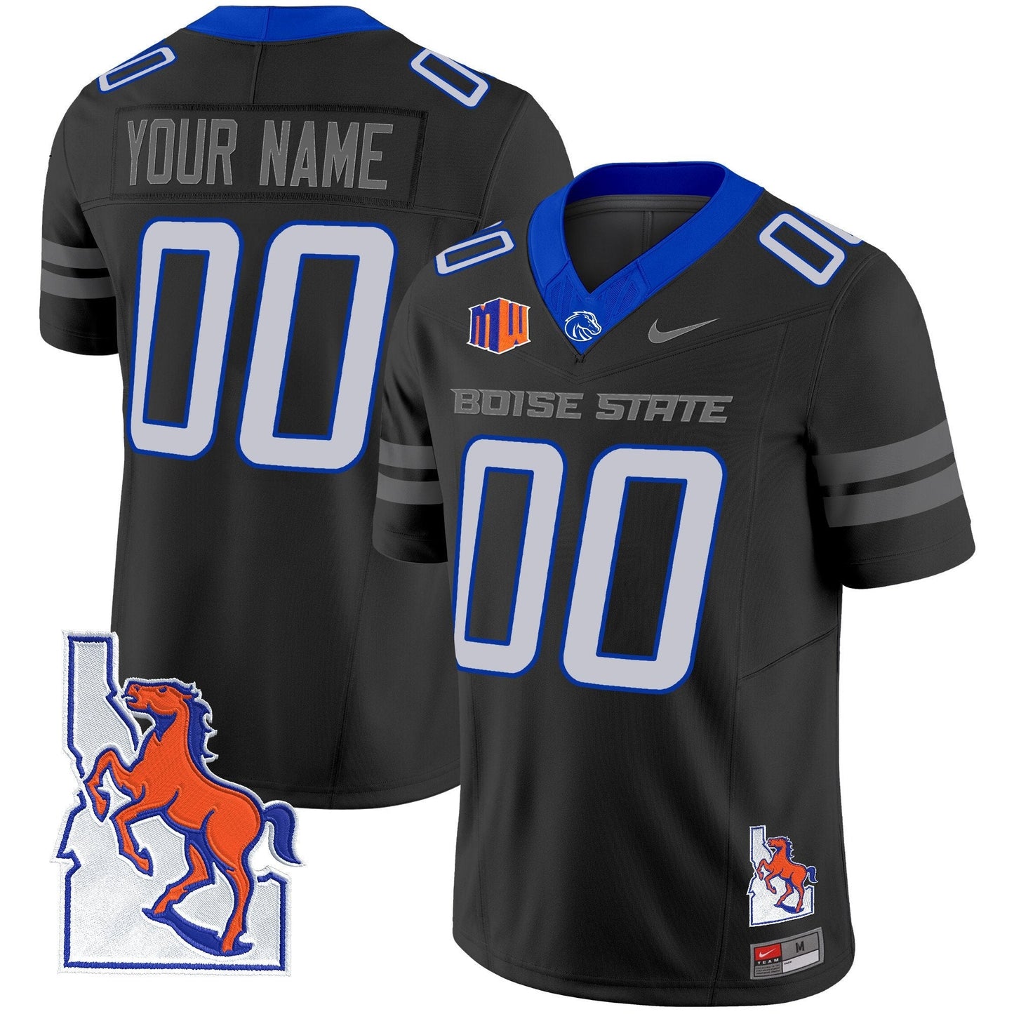 BSU 2024 Map Patch Vapor Limited Custom Jersey - All Stitched