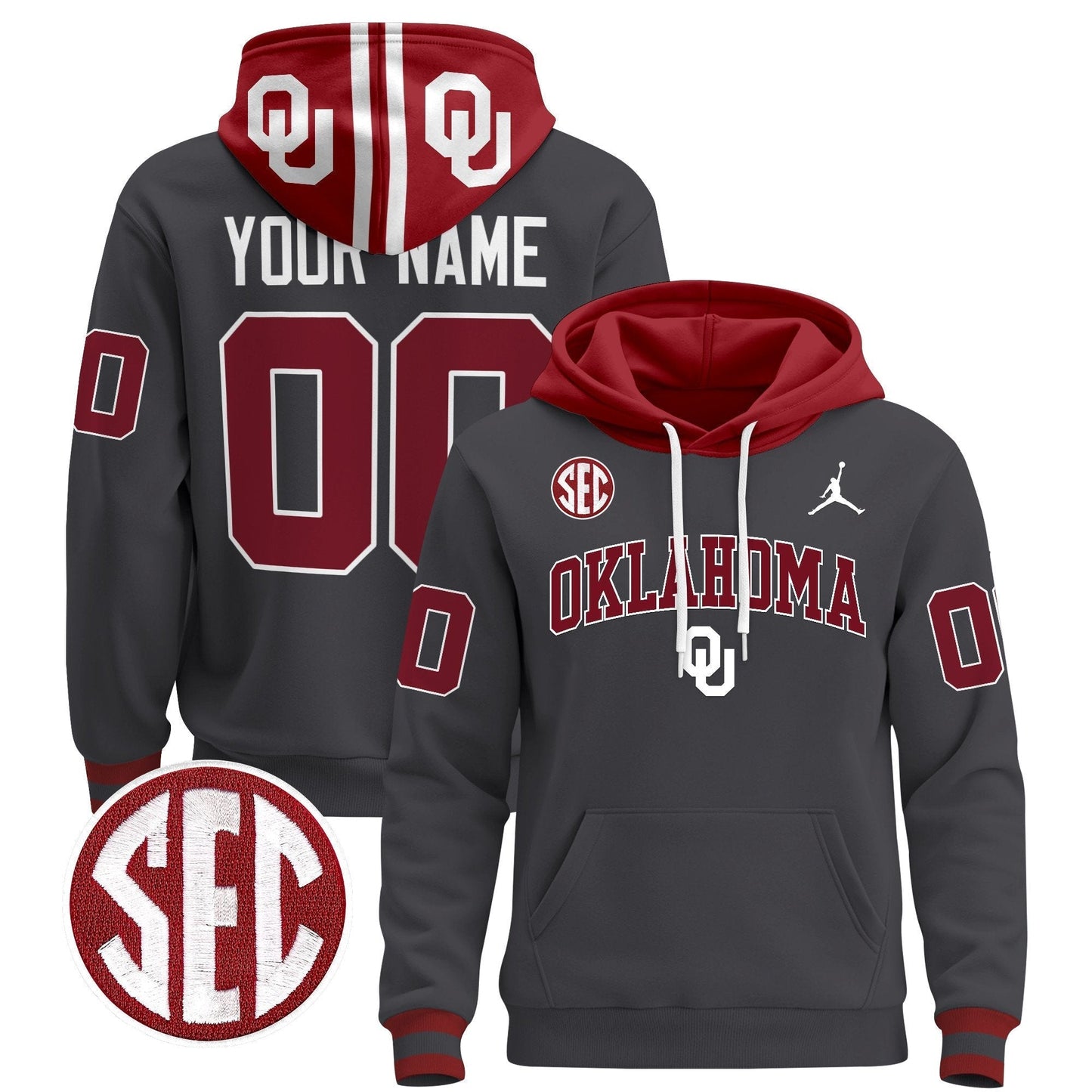 Oklahoma Sooners 2024 Custom Pullover Hoodie V2